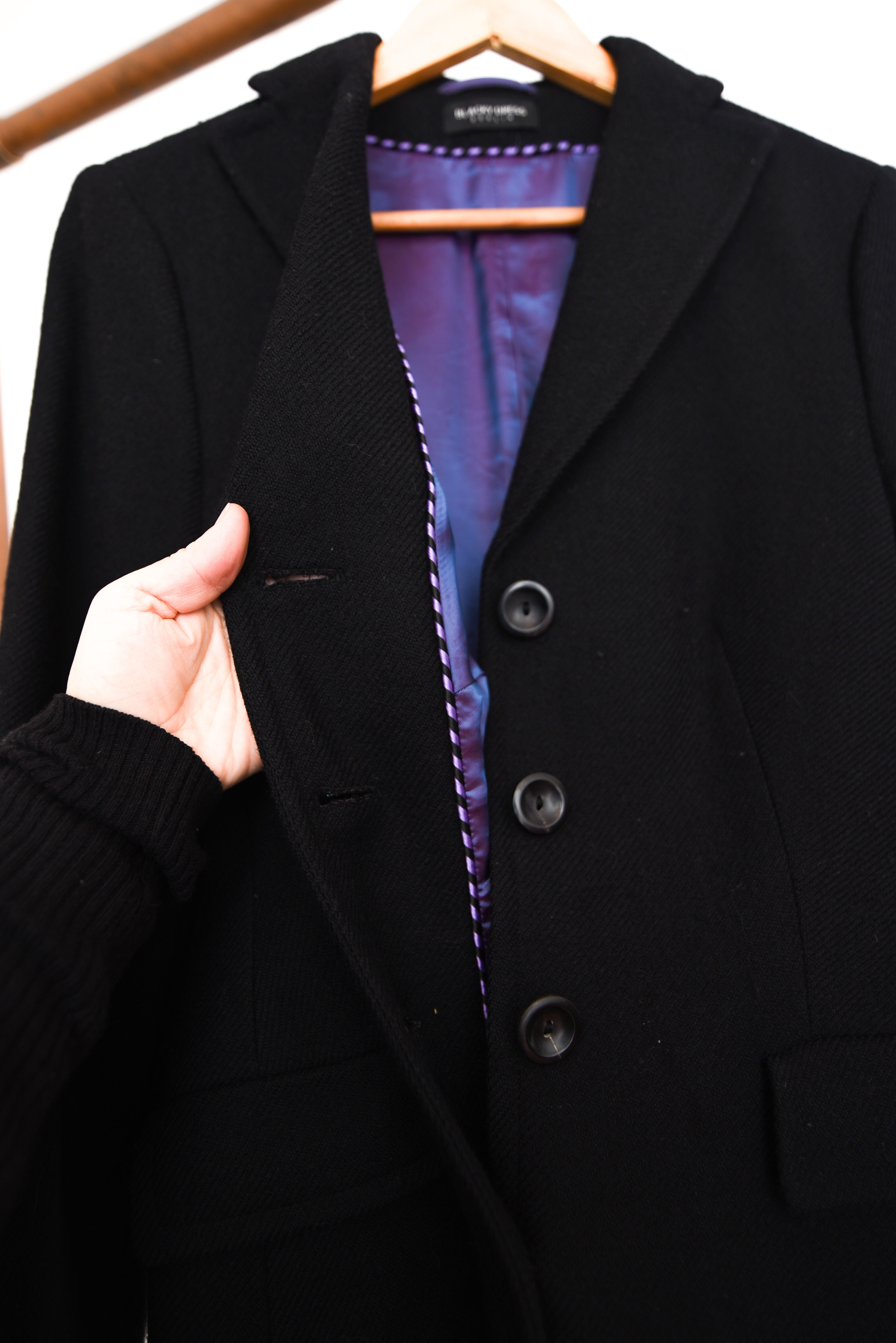 Abrigo negro Berlin wool