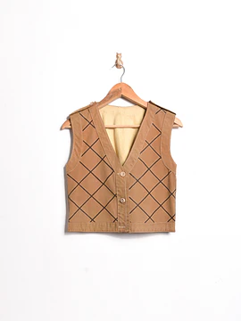 Vest fake gamuza vntg