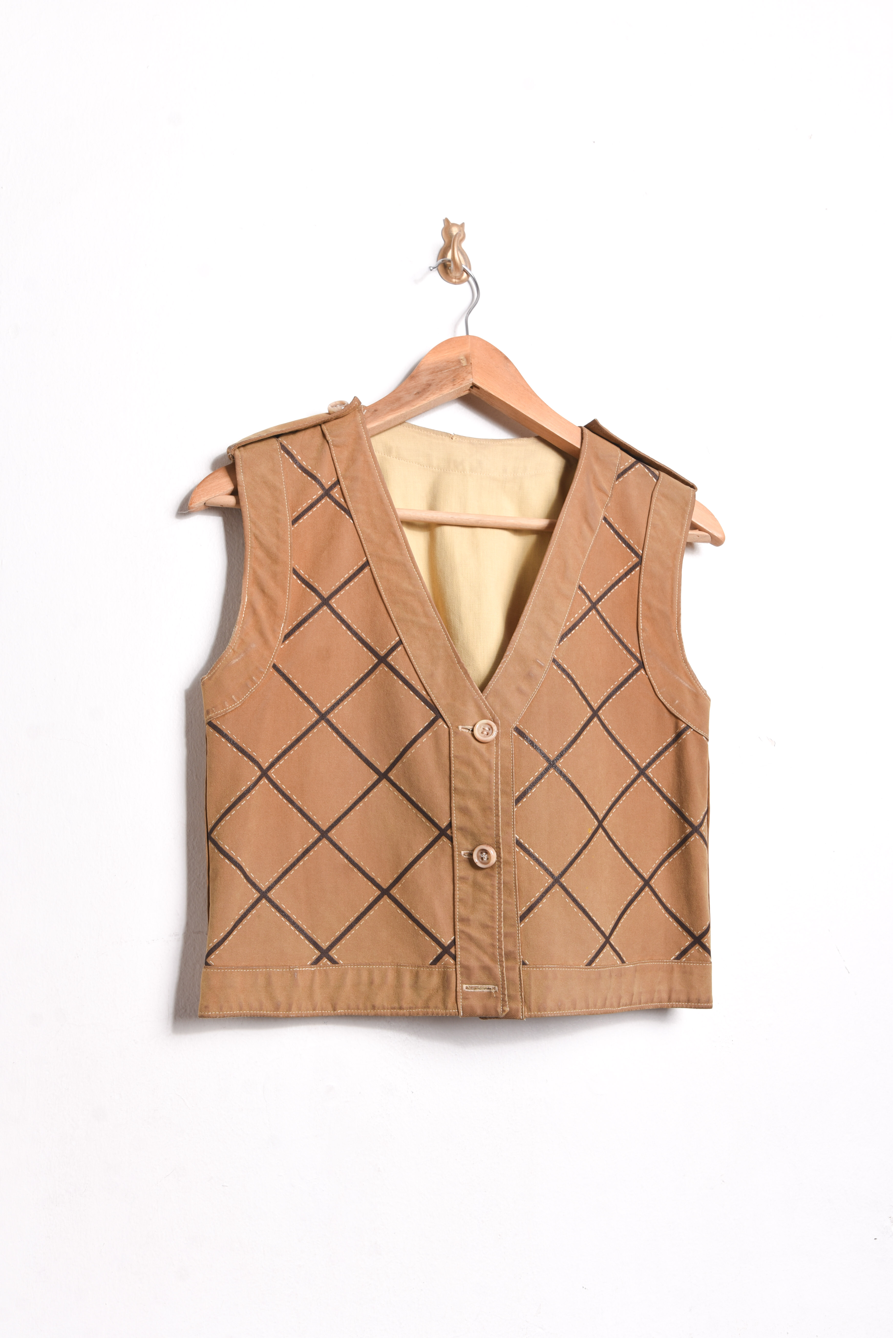 Vest fake gamuza vntg