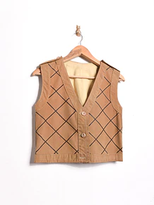 Vest fake gamuza vntg