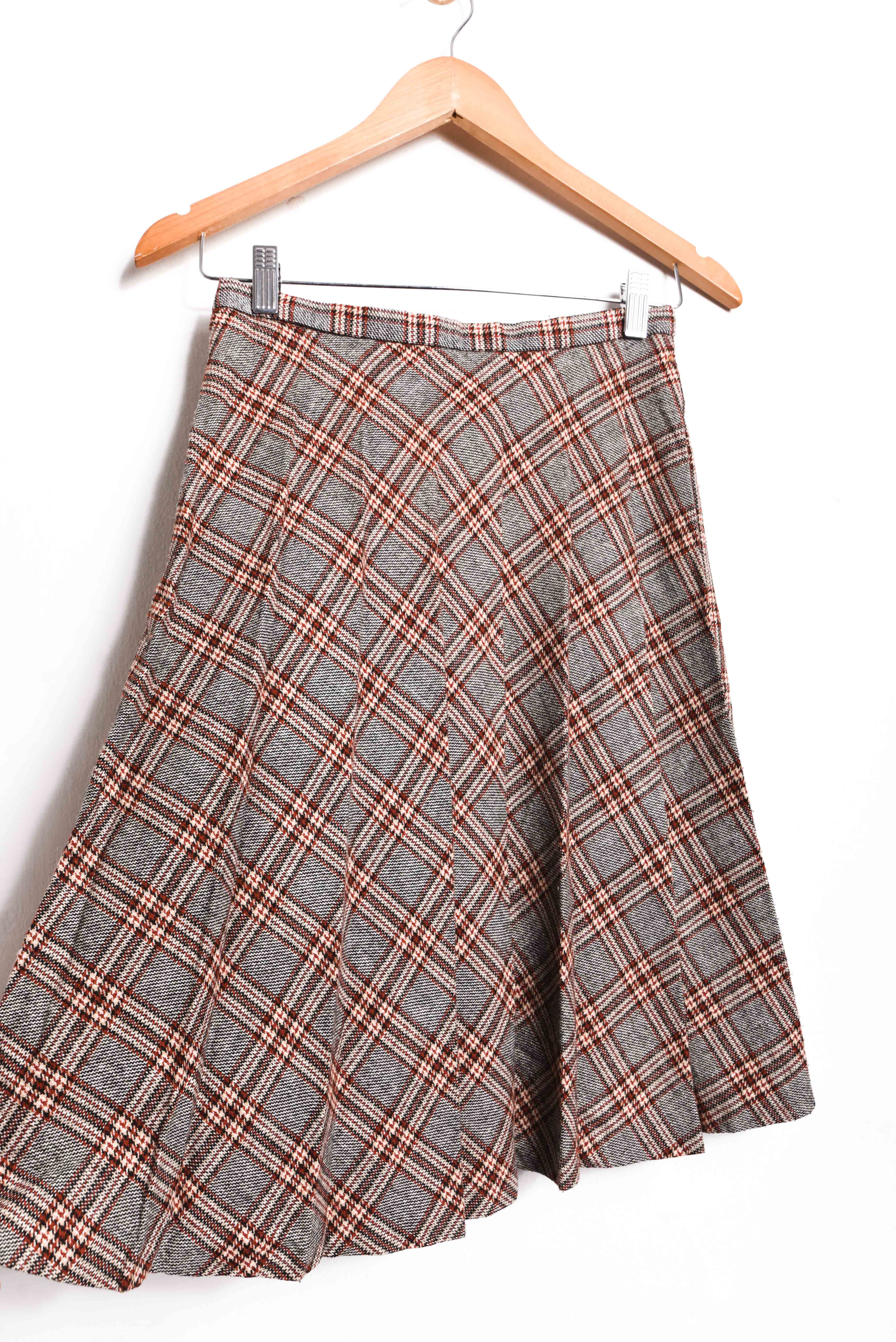 Falda tartán tablas 1960s