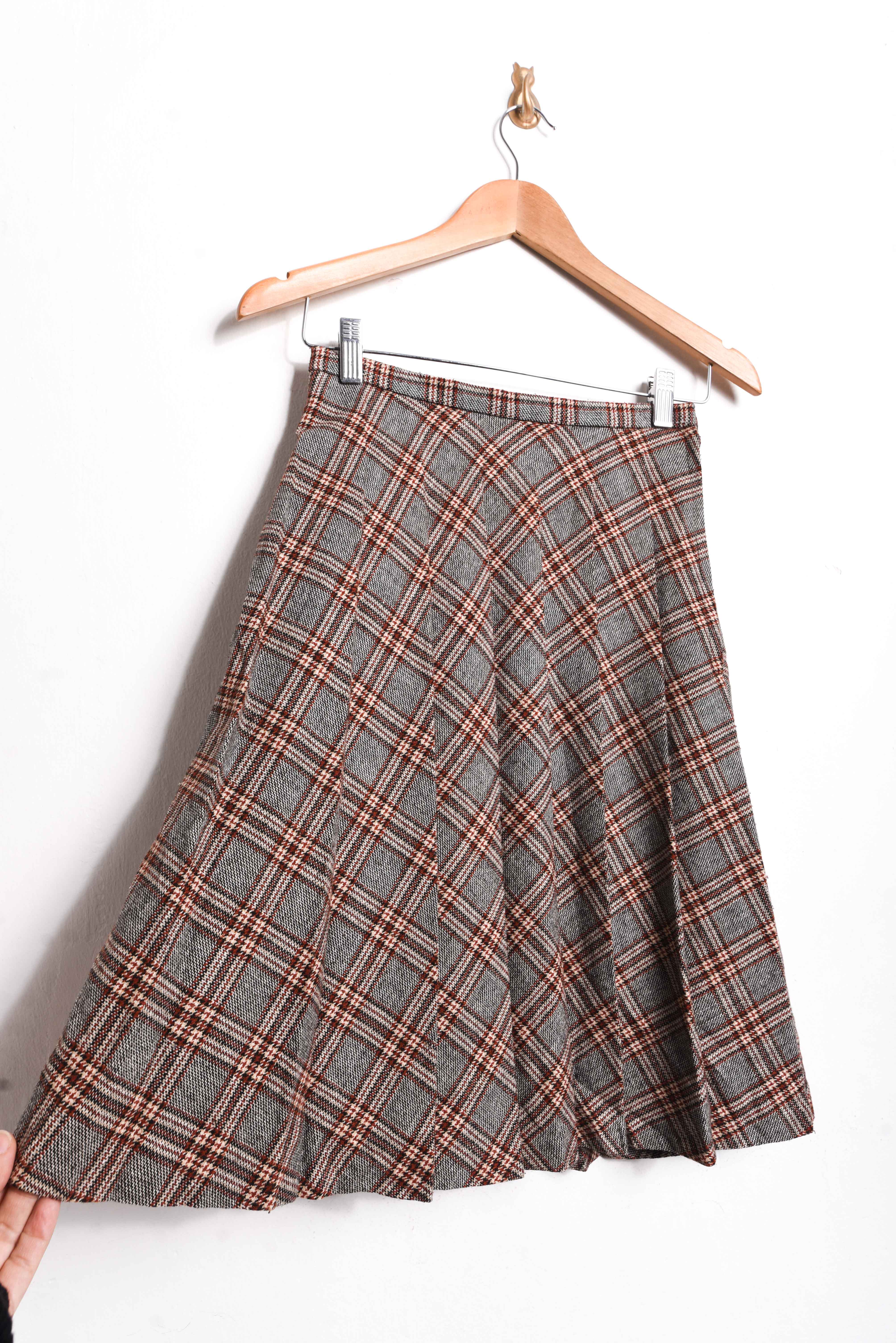 Falda tartán tablas 1960s