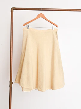 Falda amarillo butter midi 70s