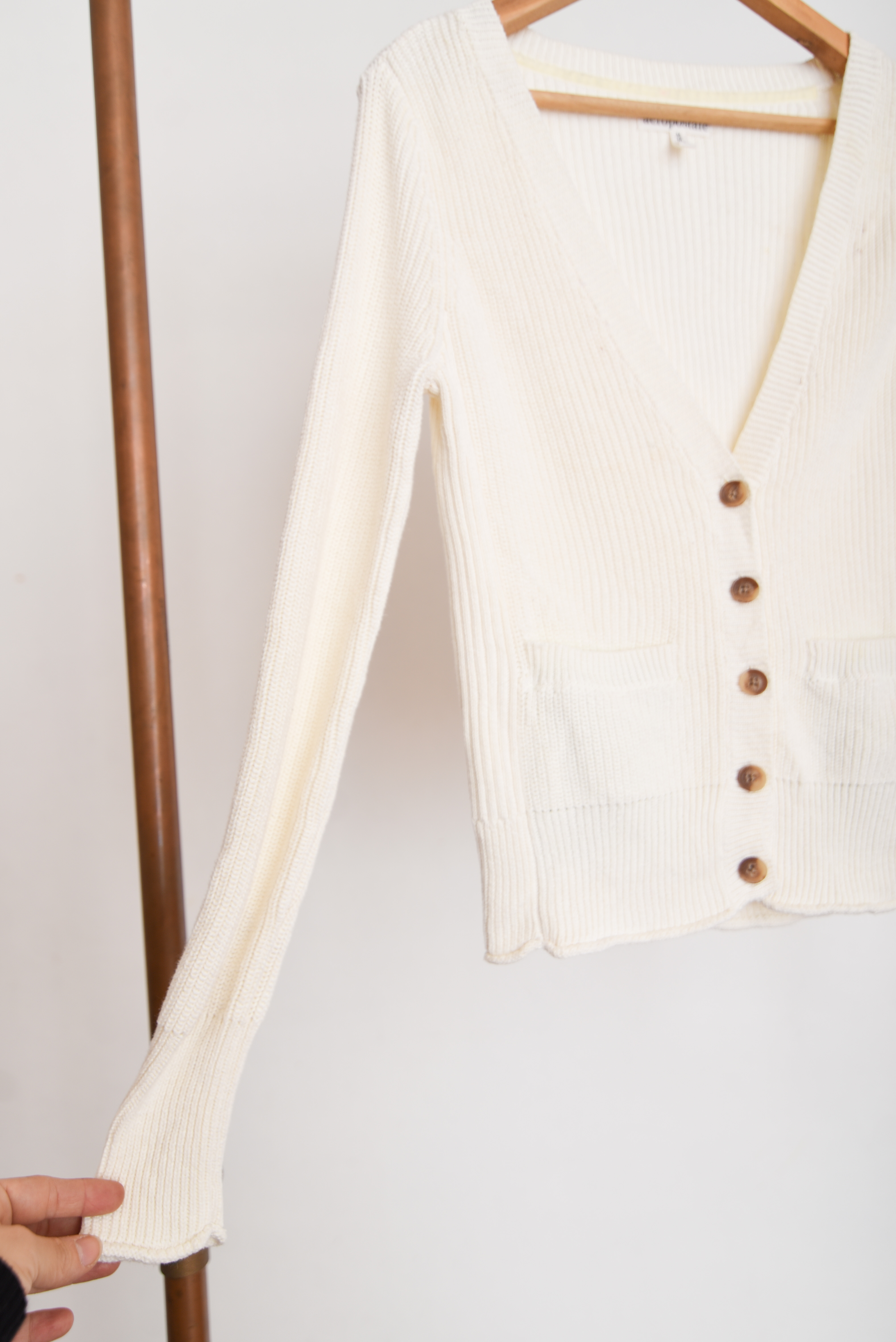 Cardigan marfil botones