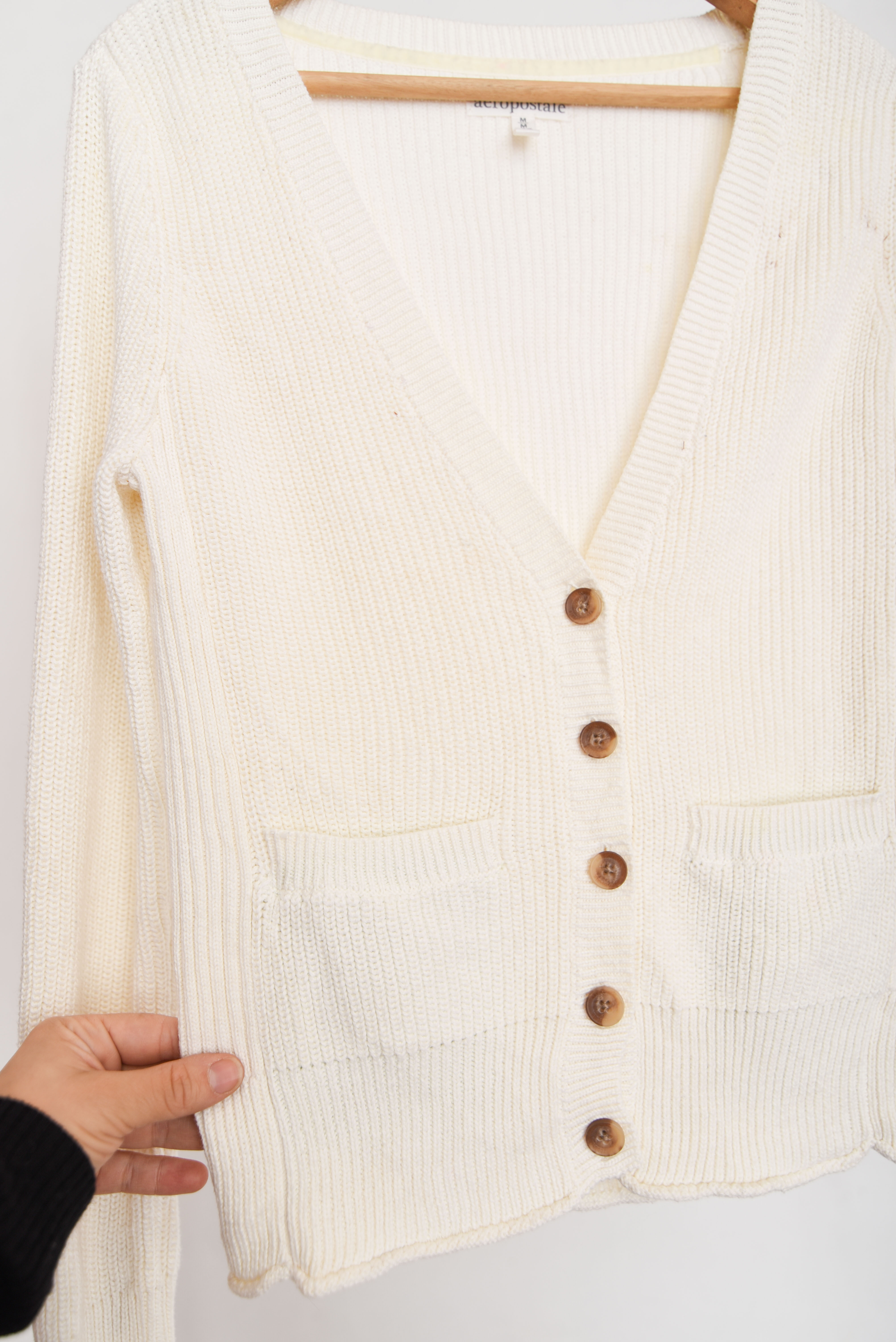 Cardigan marfil botones