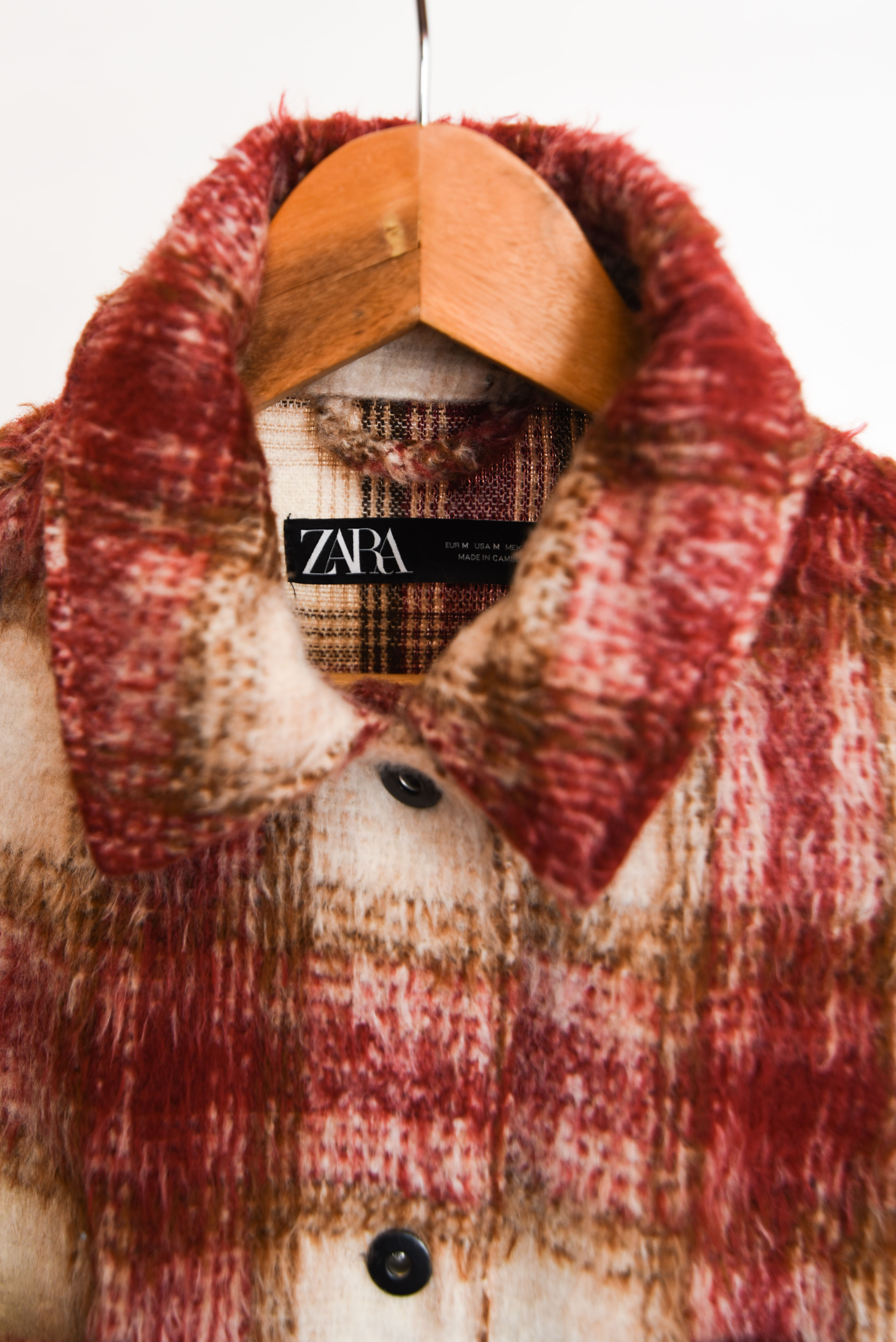 Chaqueta tartán coral