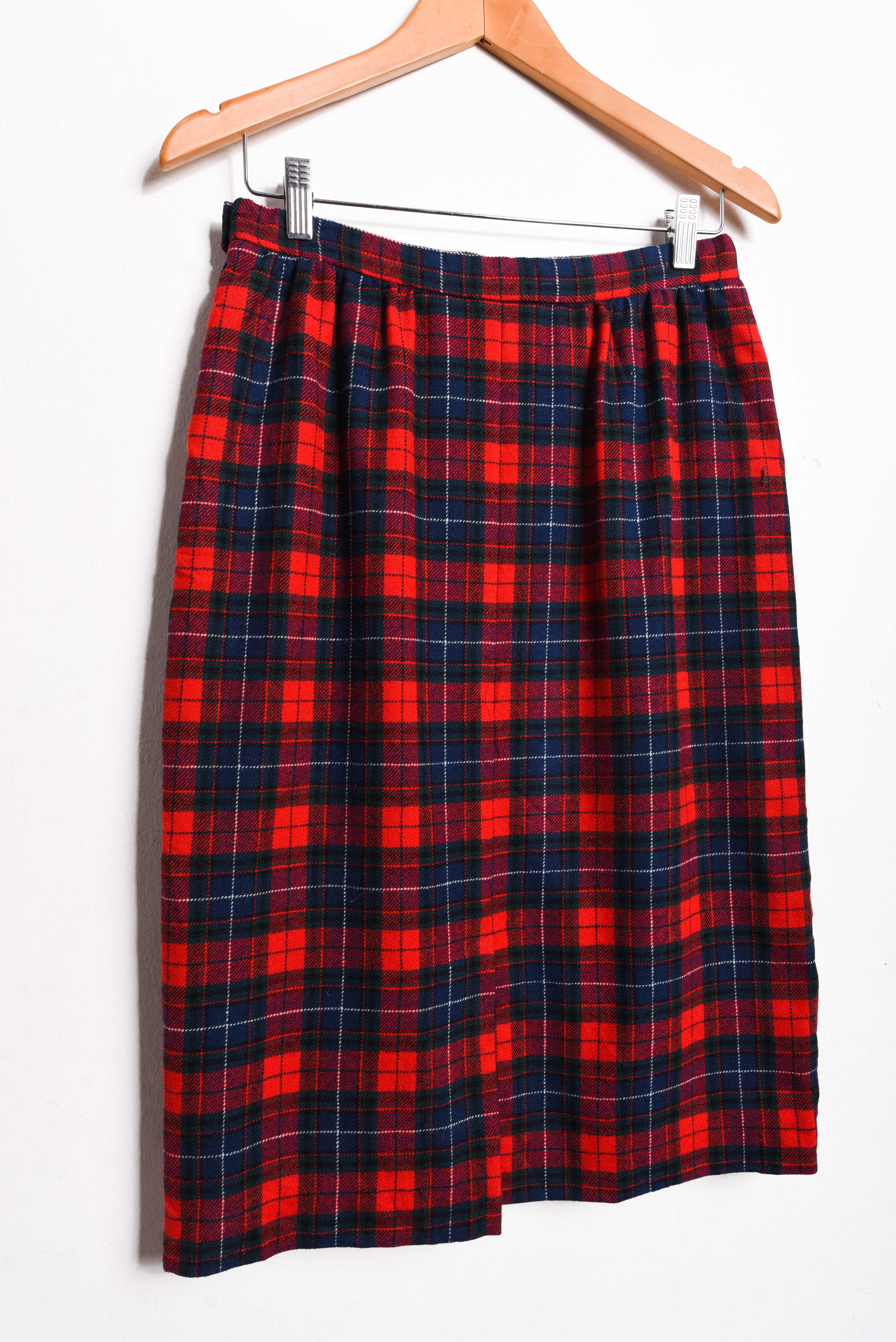 Falda tartán Pendleton lana vintage