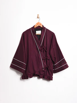 Chaqueta reworked Japandi kimono