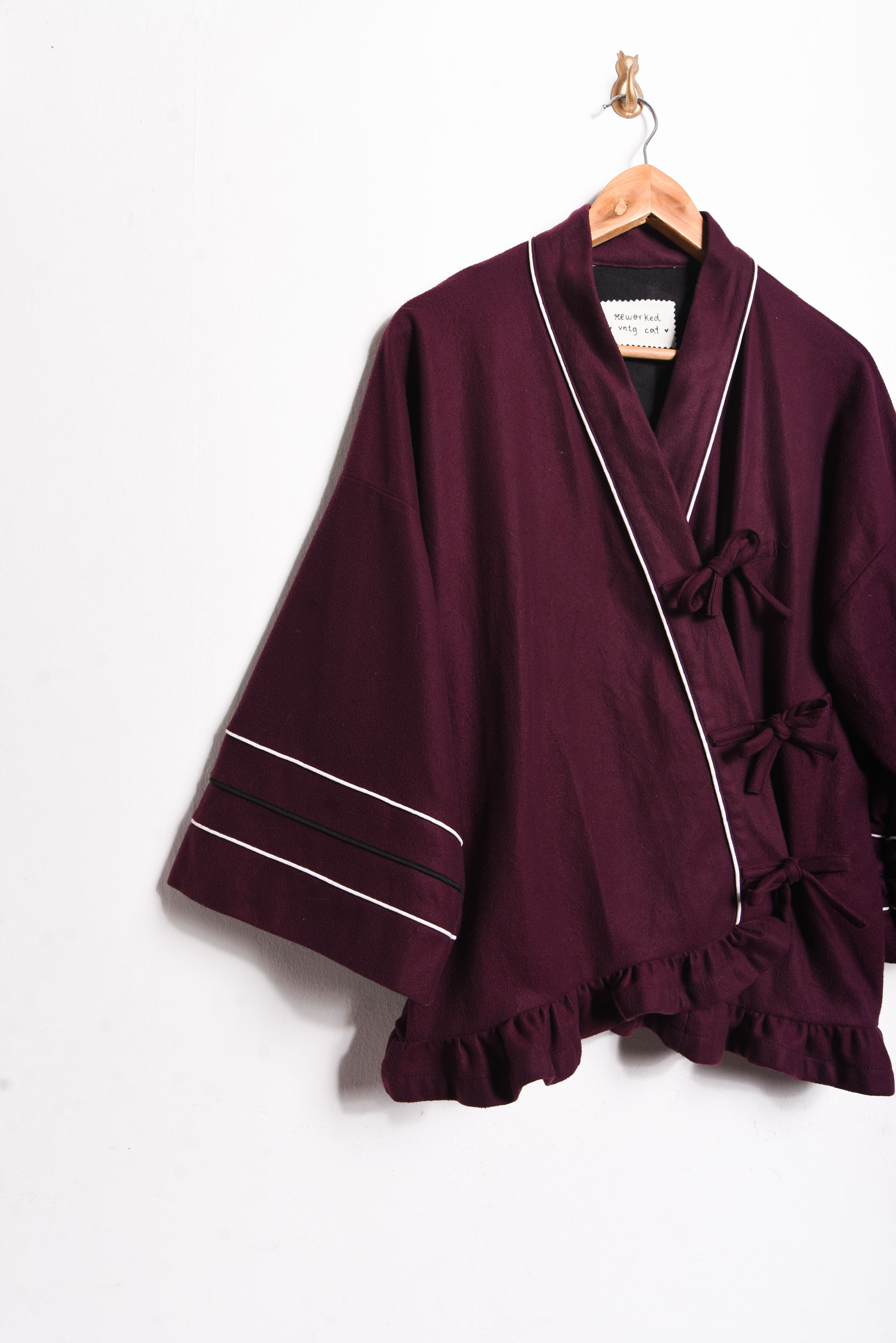 Chaqueta reworked Japandi kimono