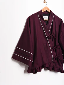 Chaqueta reworked Japandi kimono