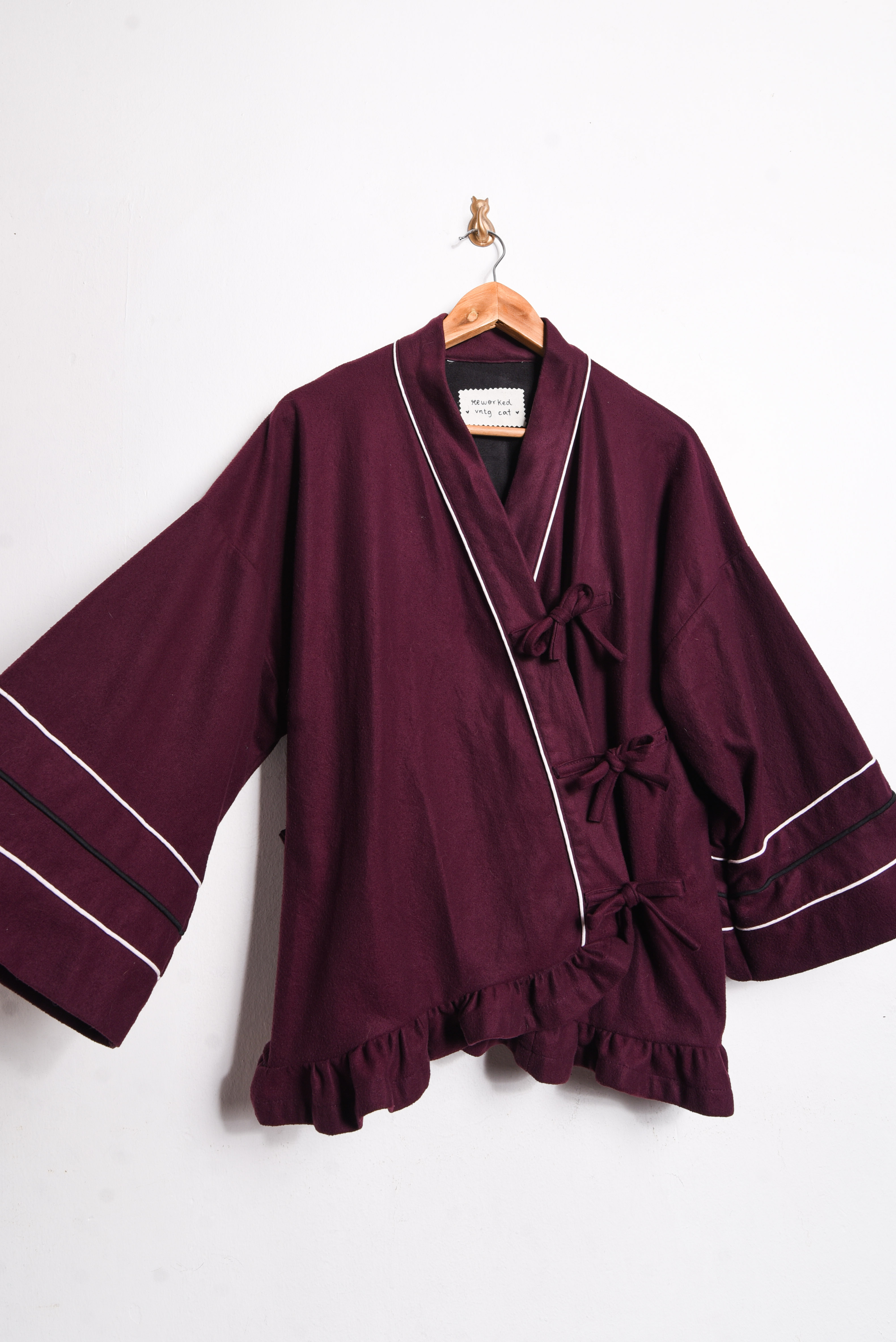 Chaqueta reworked Japandi kimono
