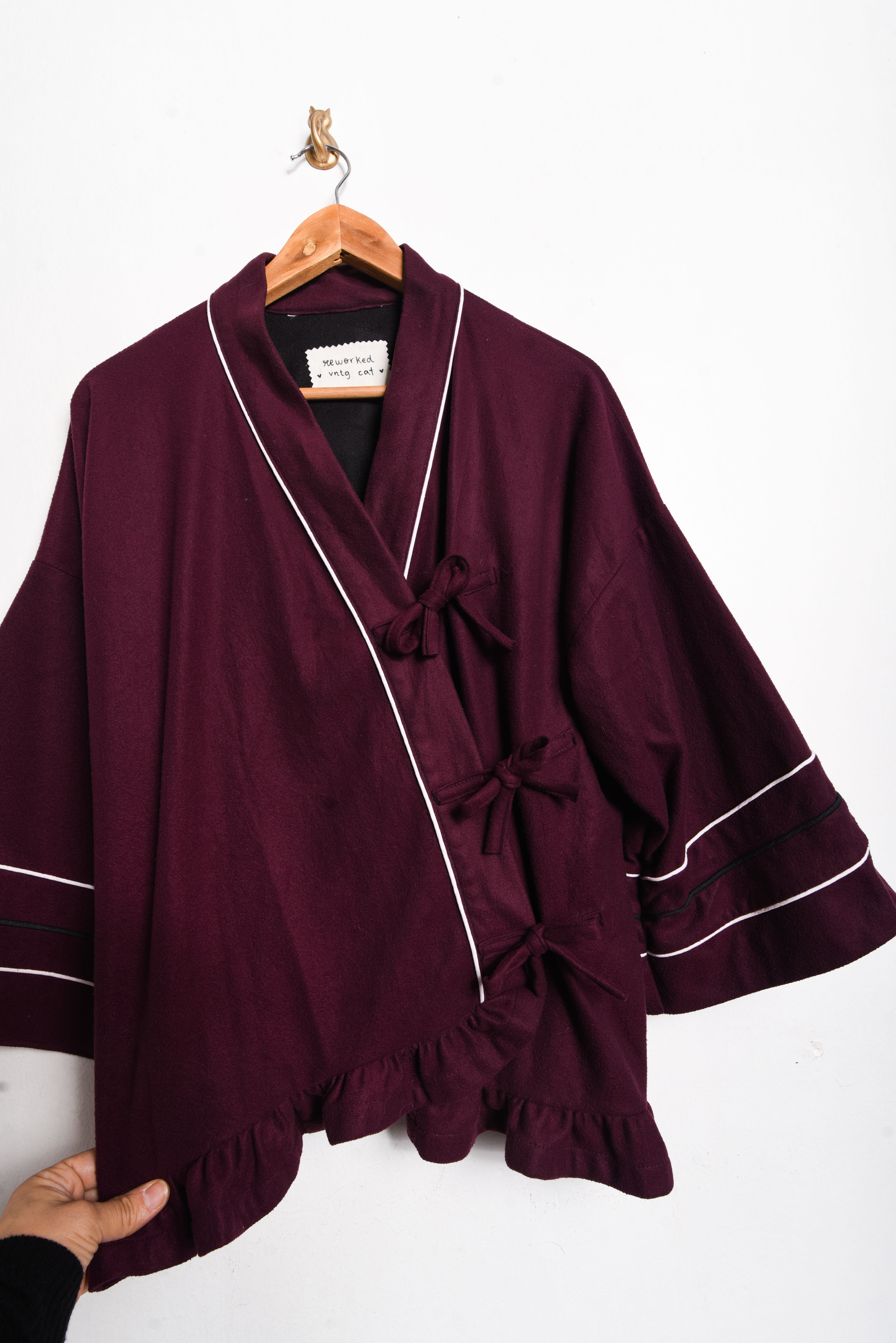 Chaqueta reworked Japandi kimono