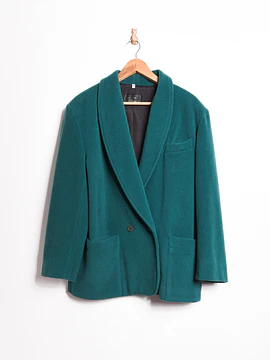 Blazer turquesa lana cachemira vntg