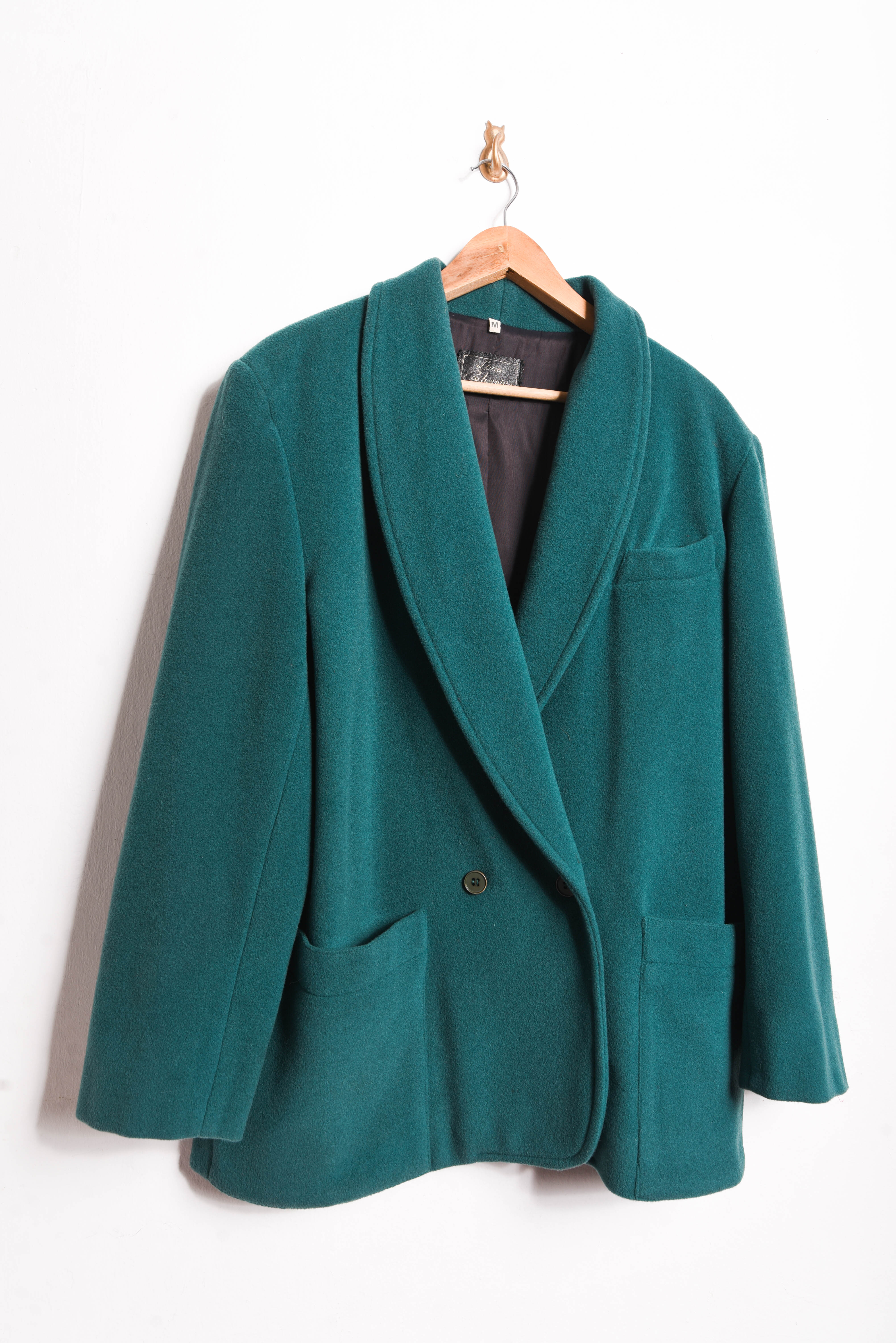 Blazer turquesa lana cachemira vntg
