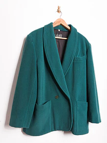 Blazer turquesa lana cachemira vntg