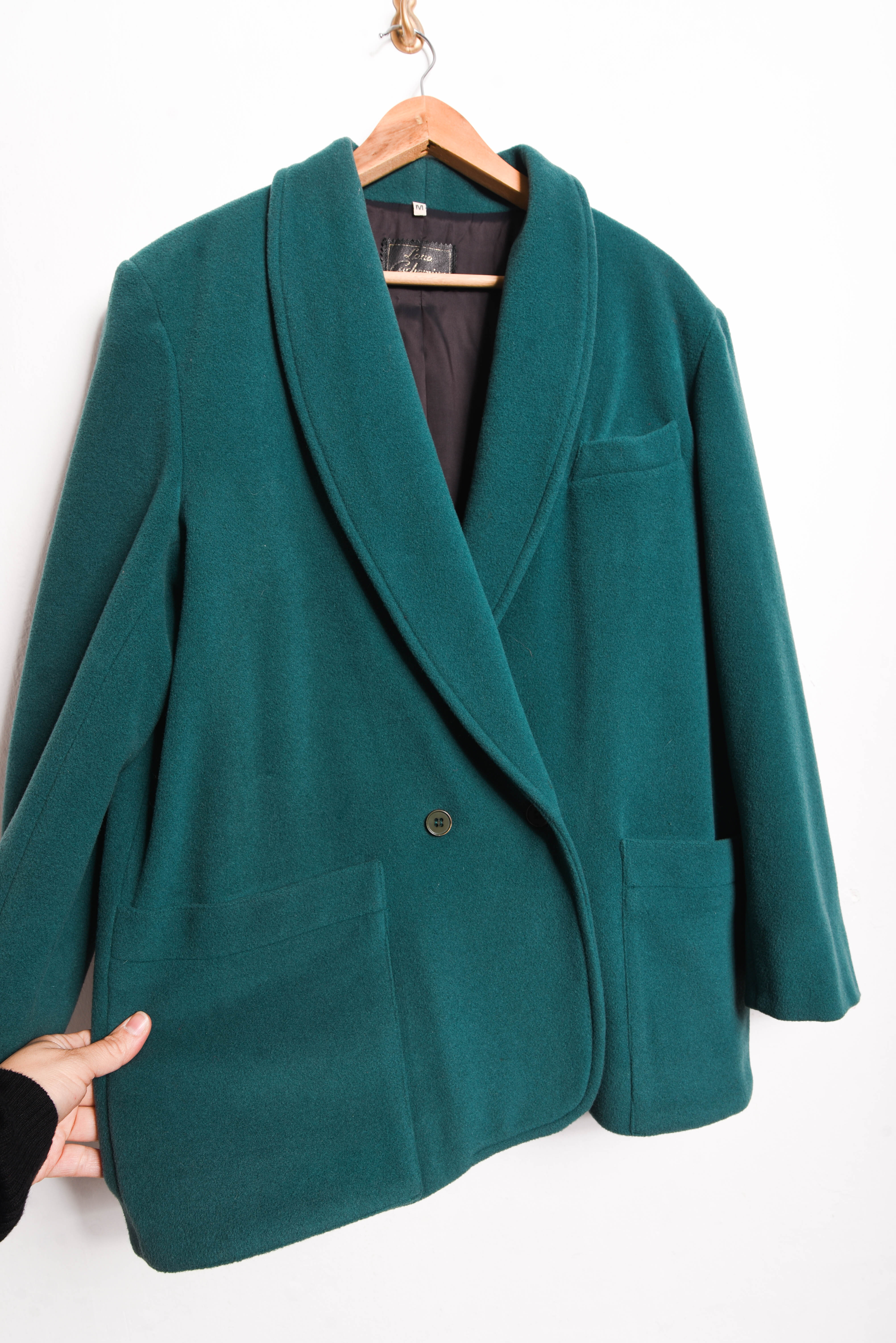 Blazer turquesa lana cachemira vntg