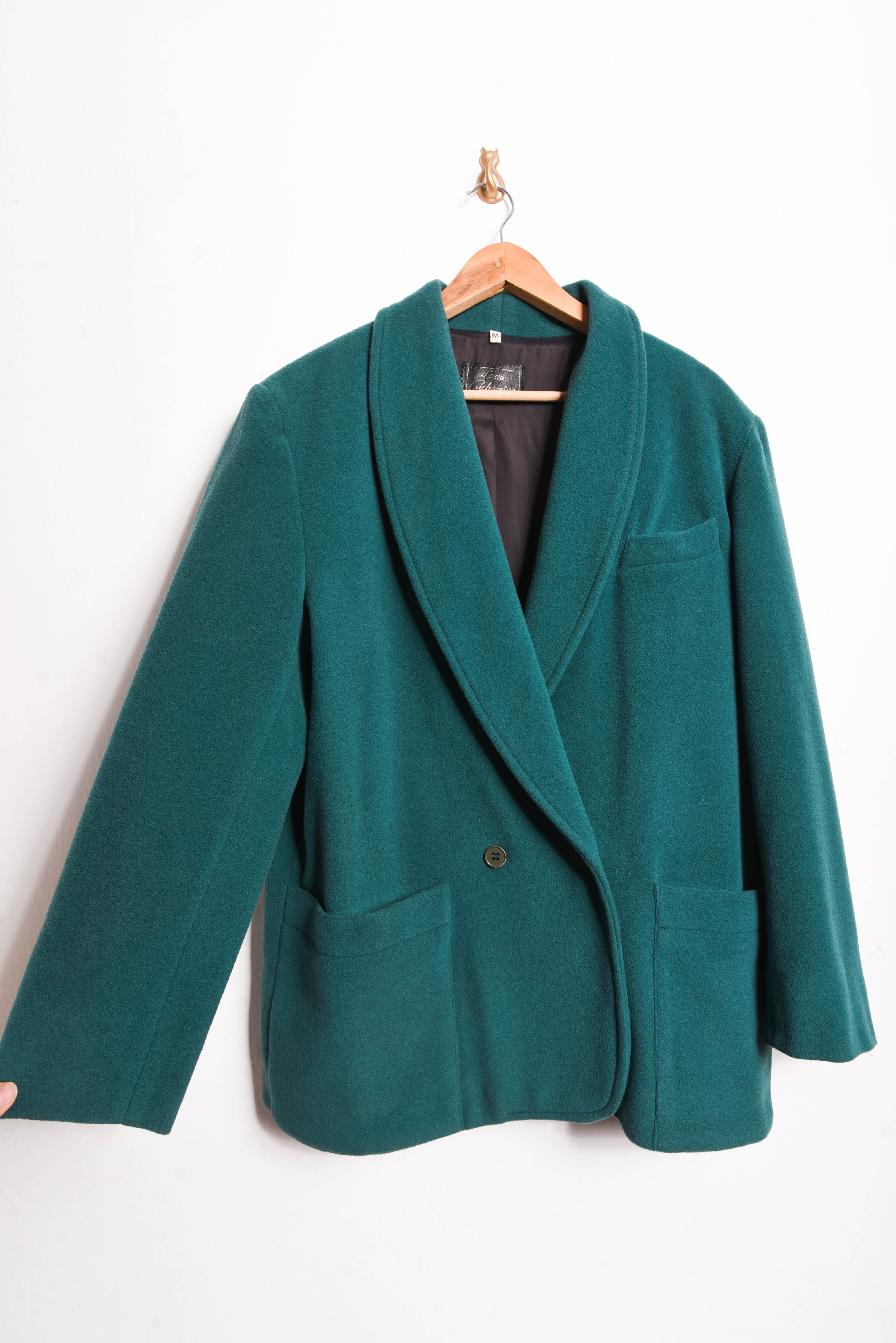 Blazer turquesa lana cachemira vntg
