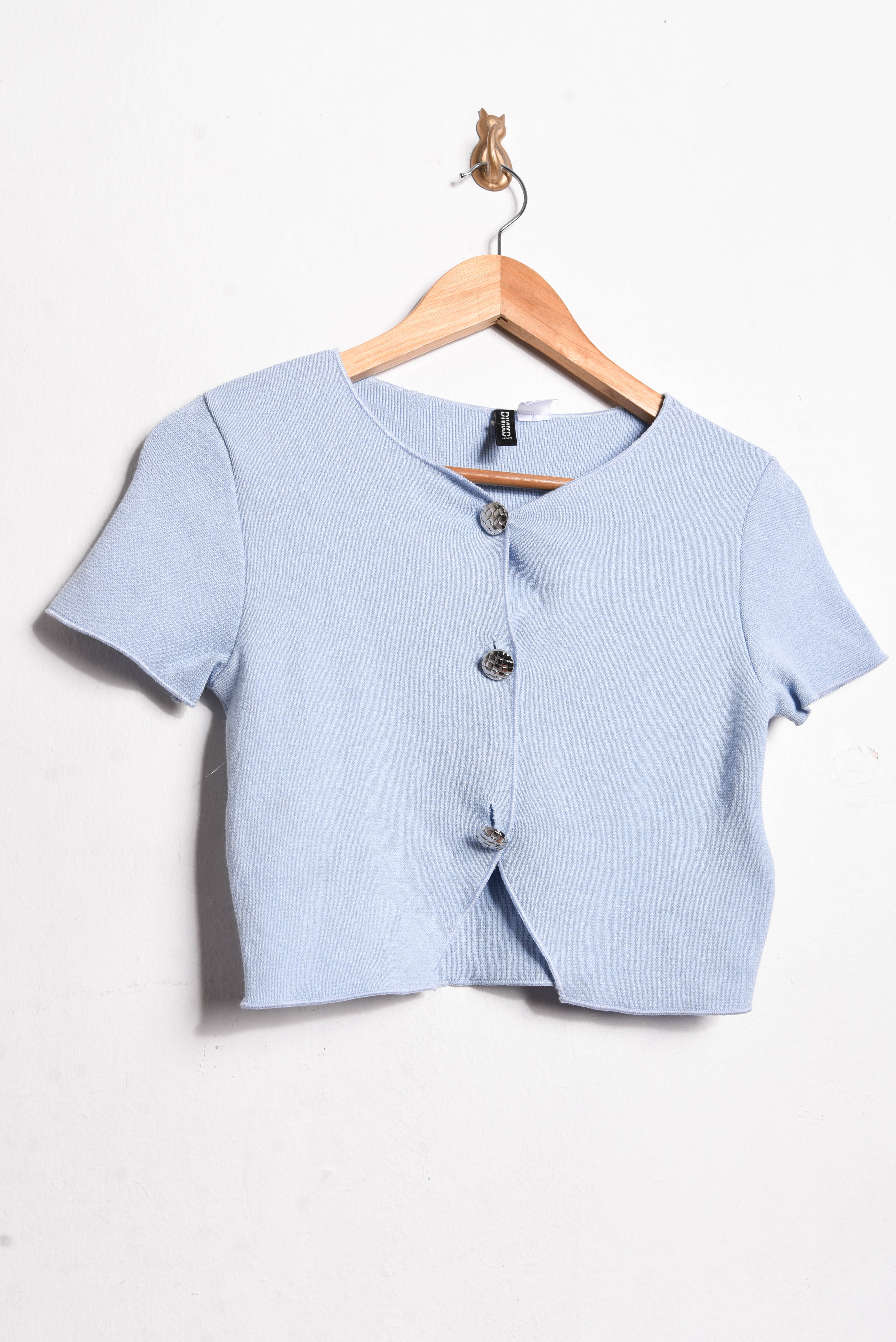 Croptop celeste cut out