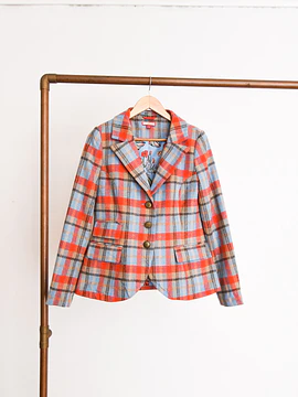 Blazer babyblue tartán 