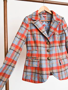 Blazer babyblue tartán 