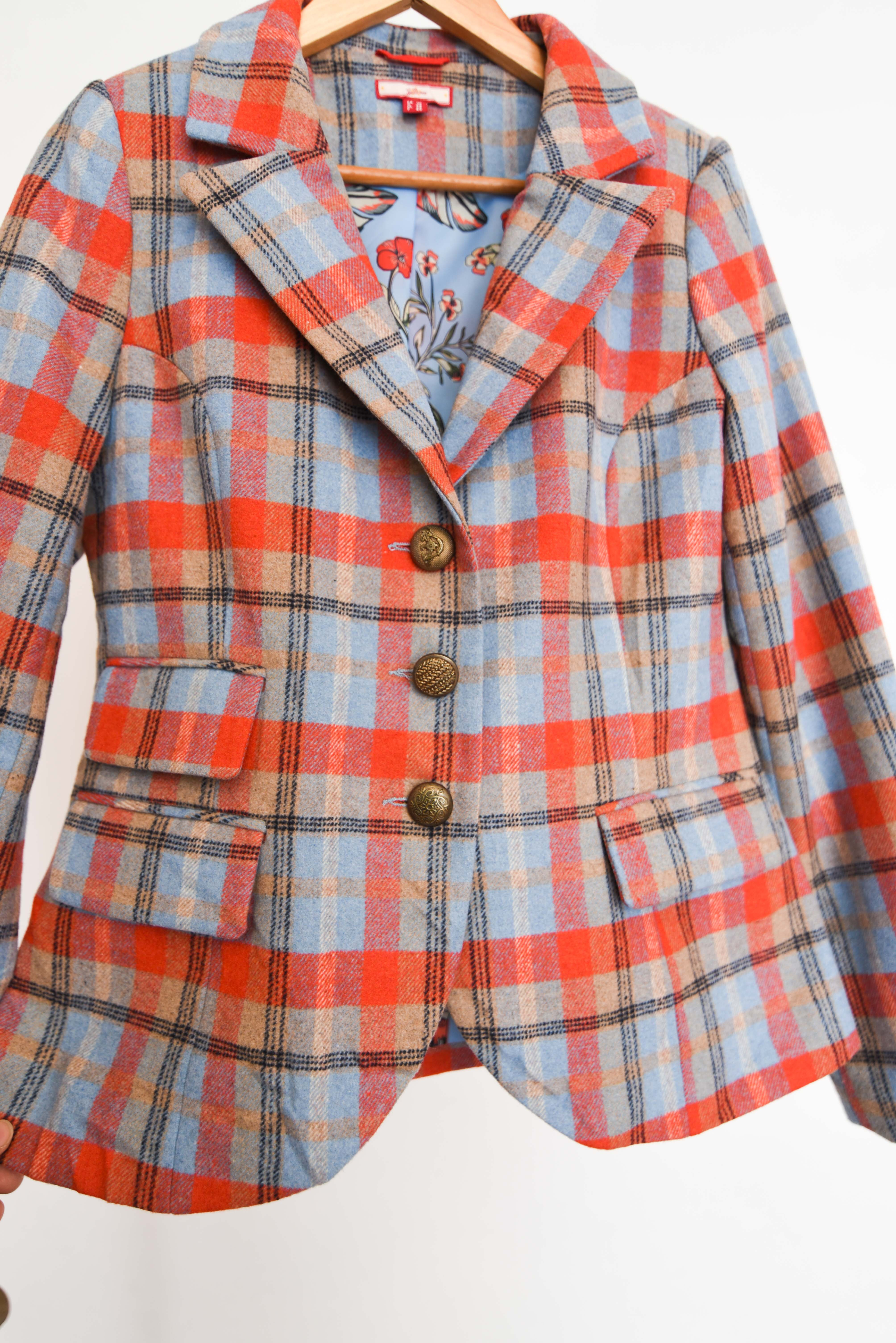 Blazer babyblue tartán 