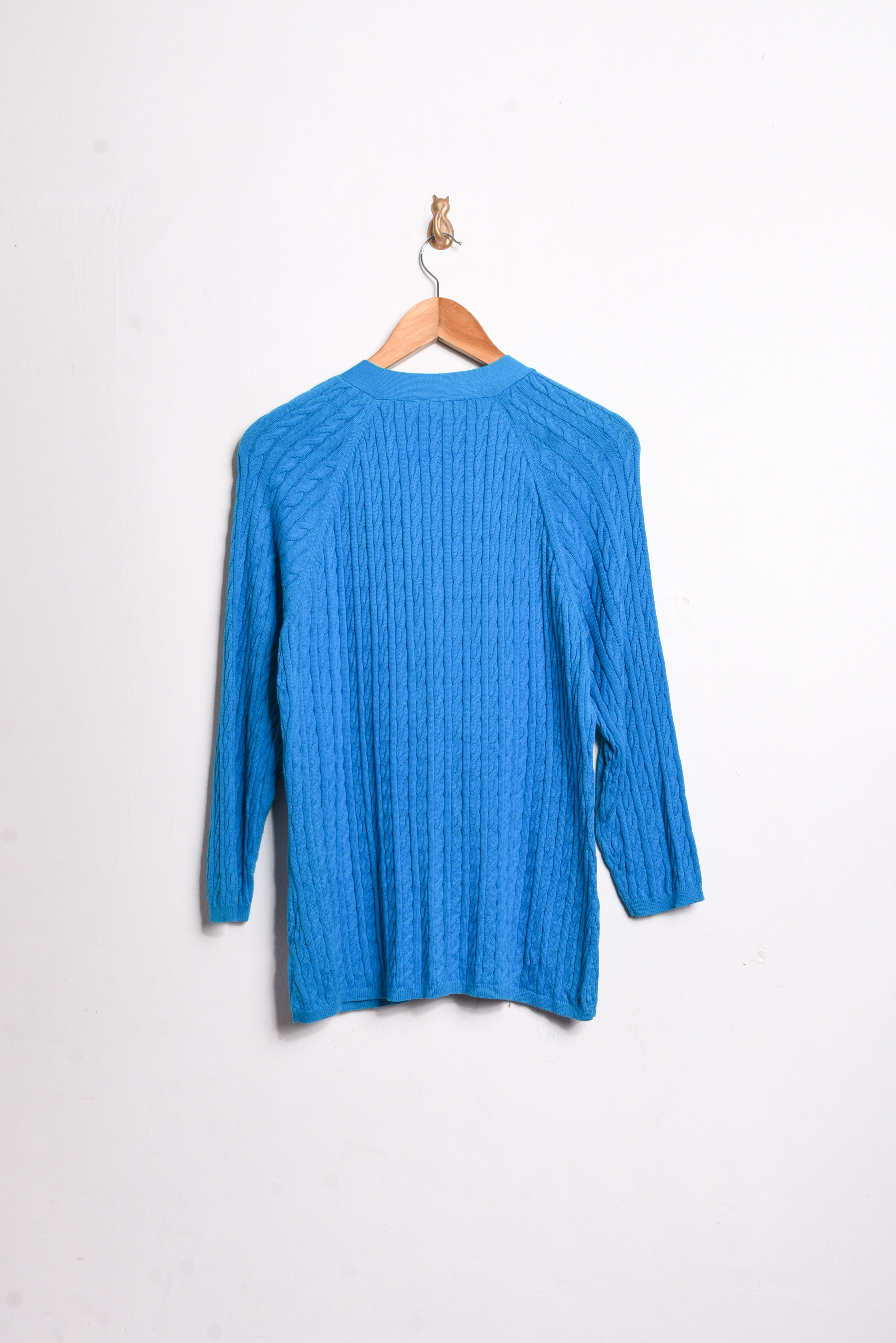 Cardigan azulino trenzado