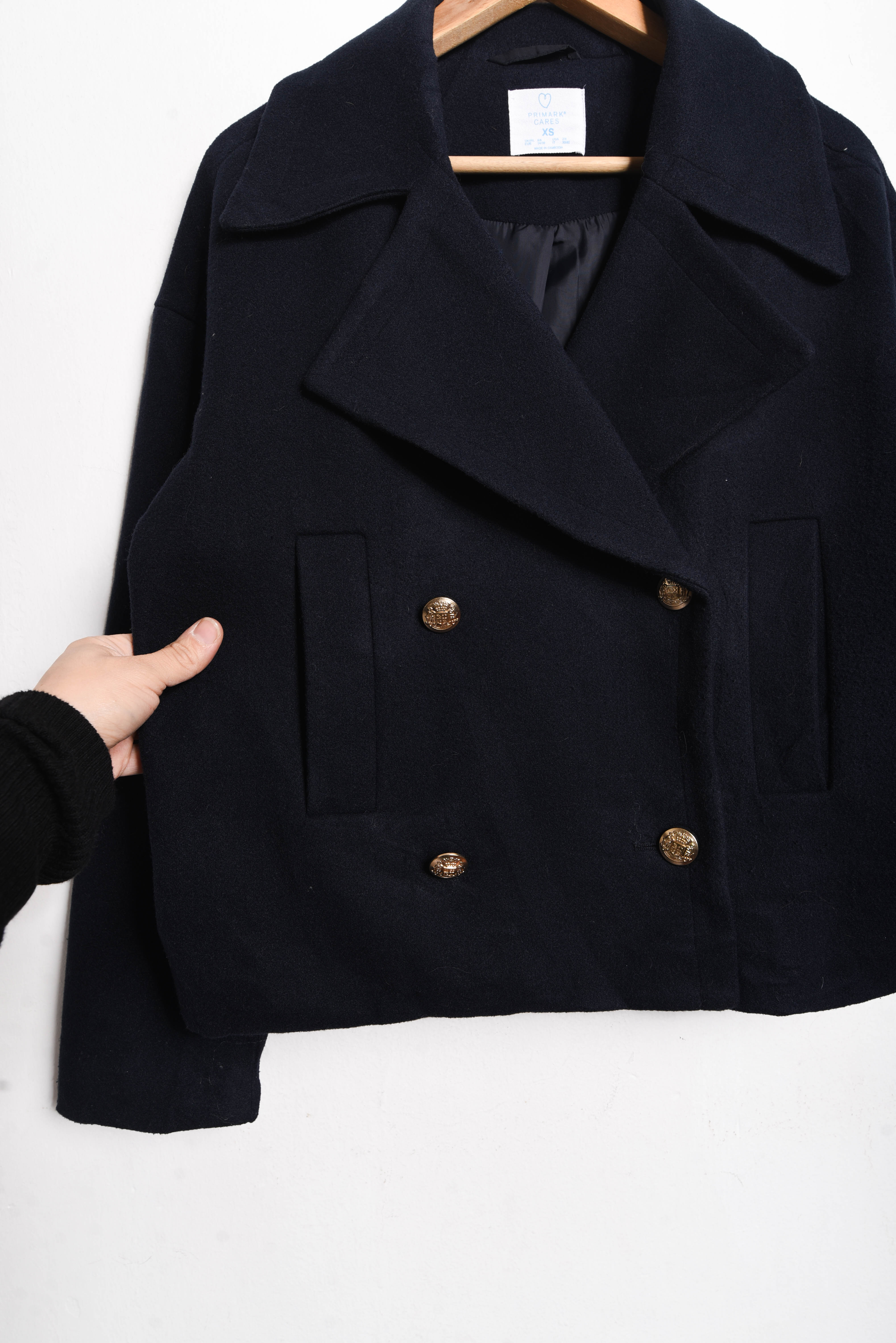 Chaqueta navy crop