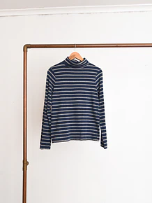 Beatle navy rayado gris