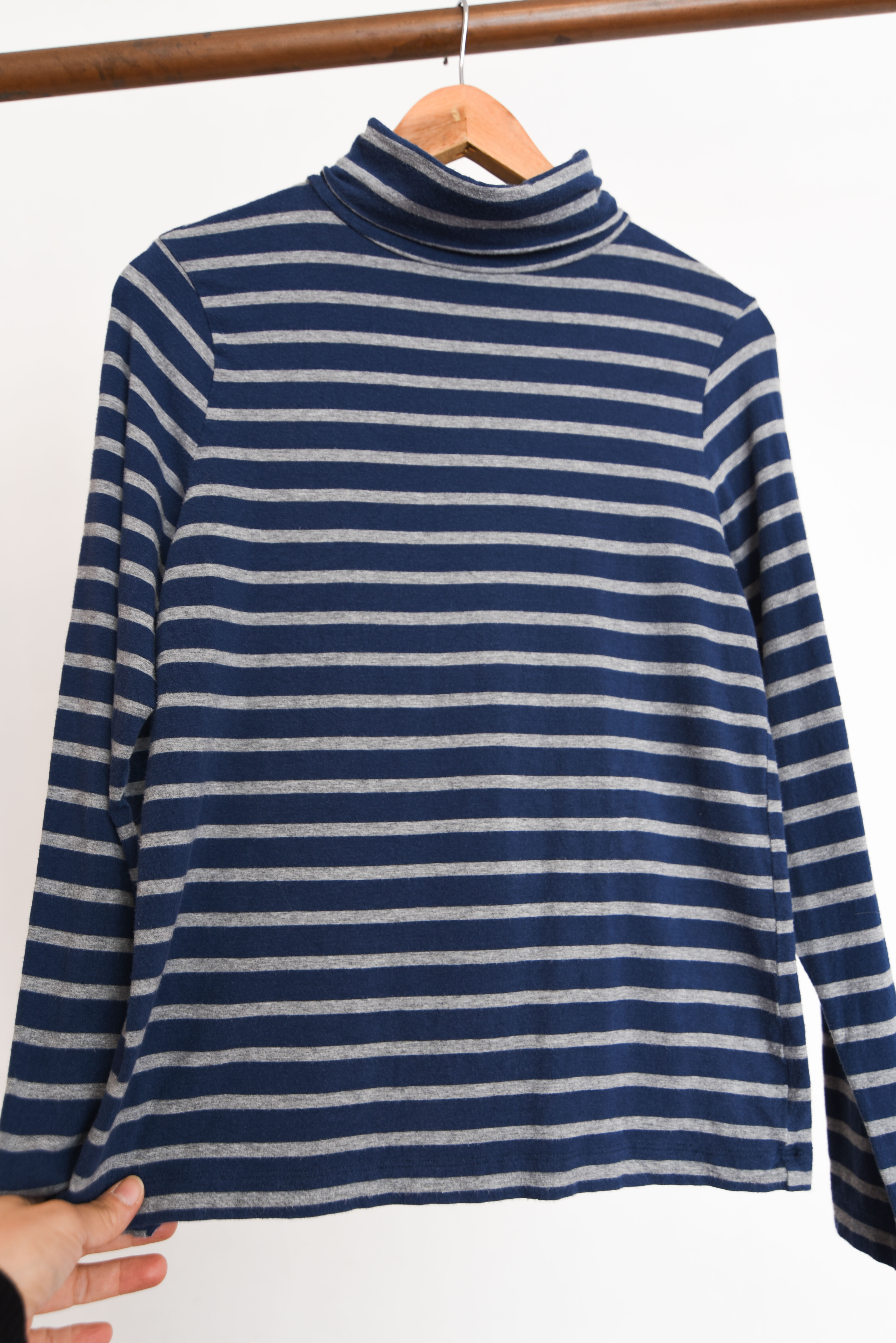 Beatle navy rayado gris