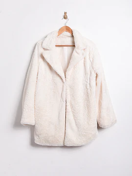 Abrigo marfil faux fur