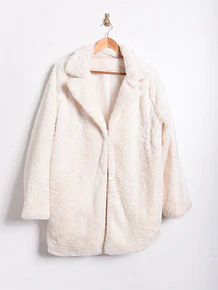 Abrigo marfil faux fur