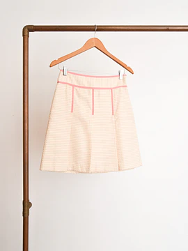 Falda marfil tablas coquette