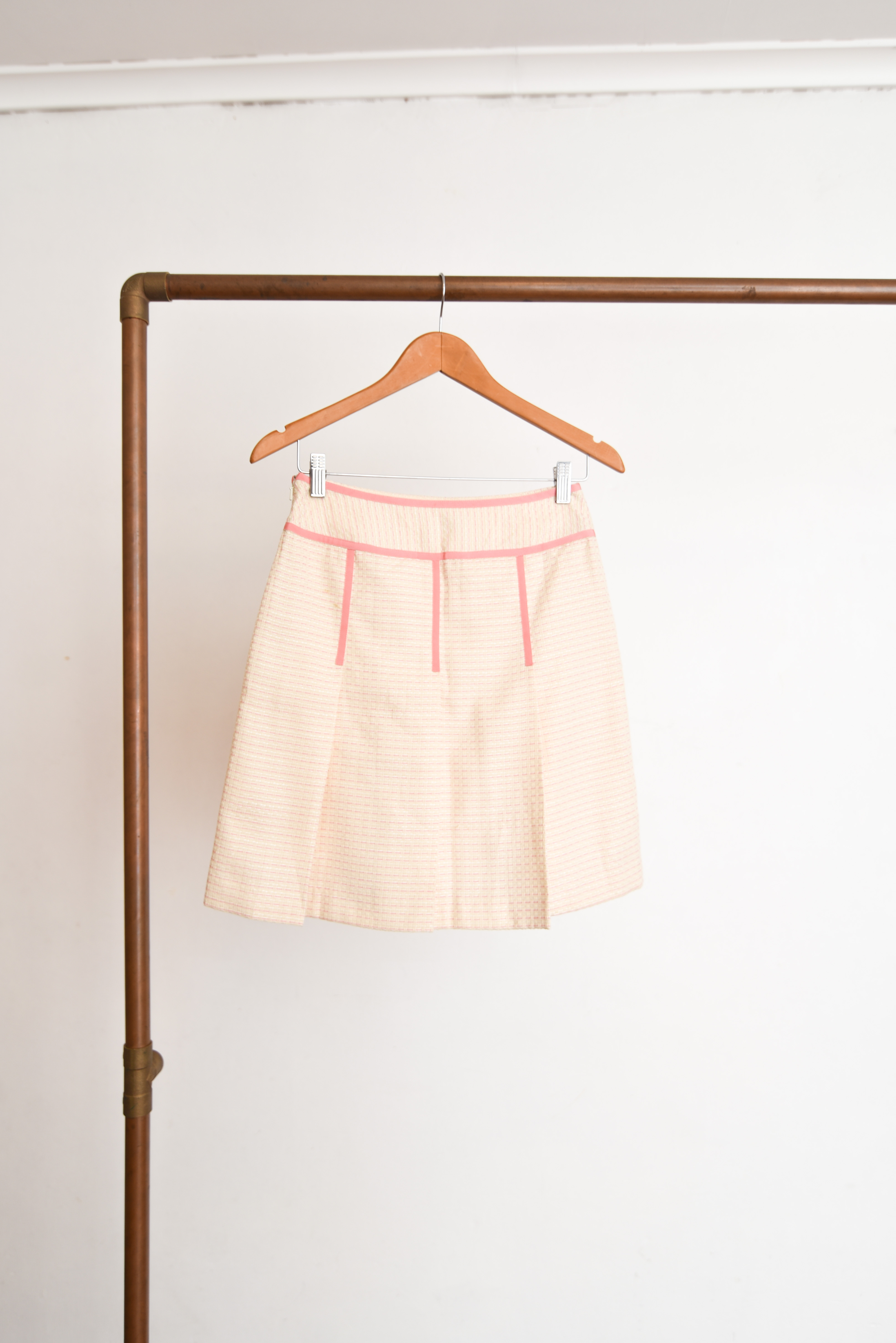 Falda marfil tablas coquette