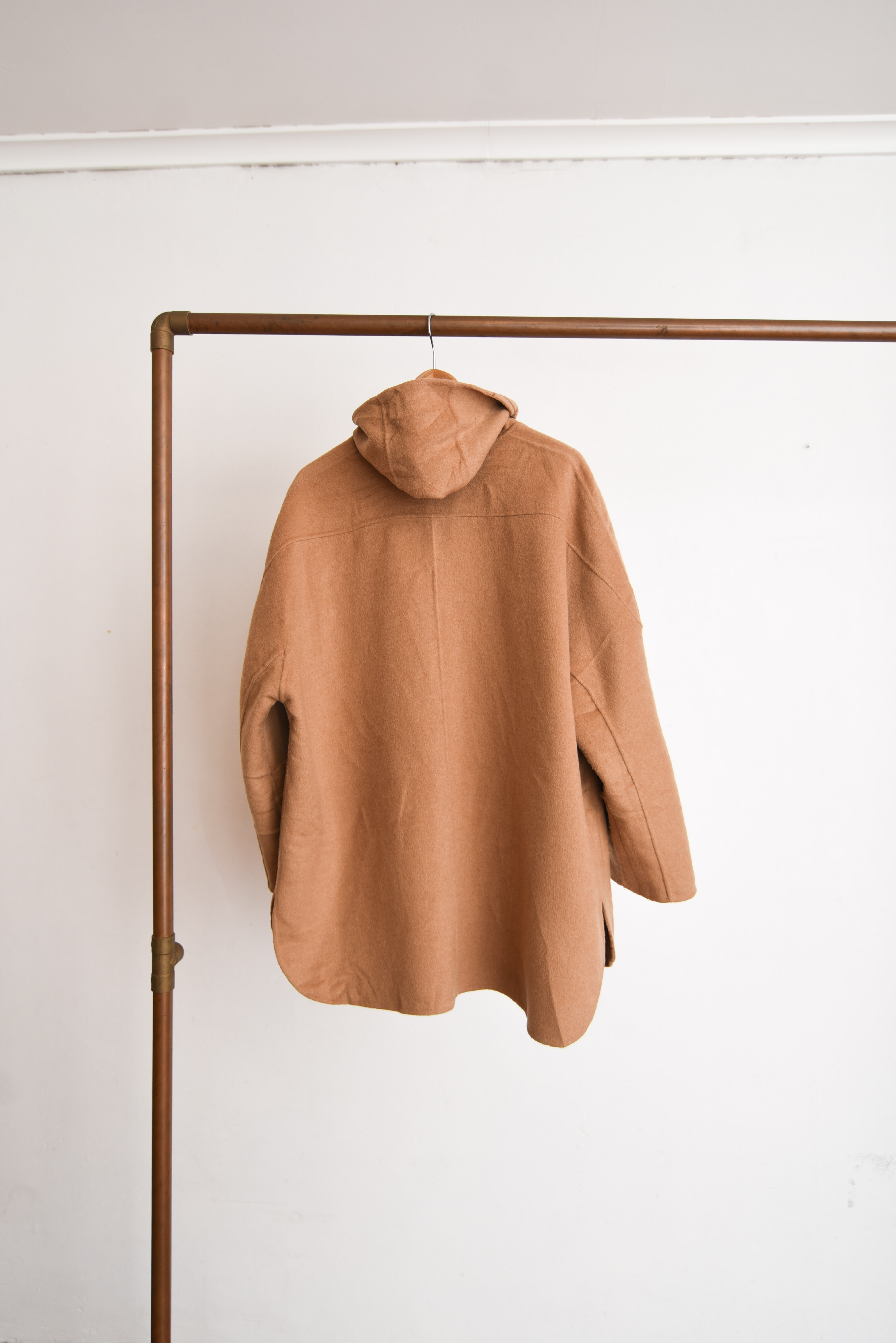 Abrigo camel tartán reversible