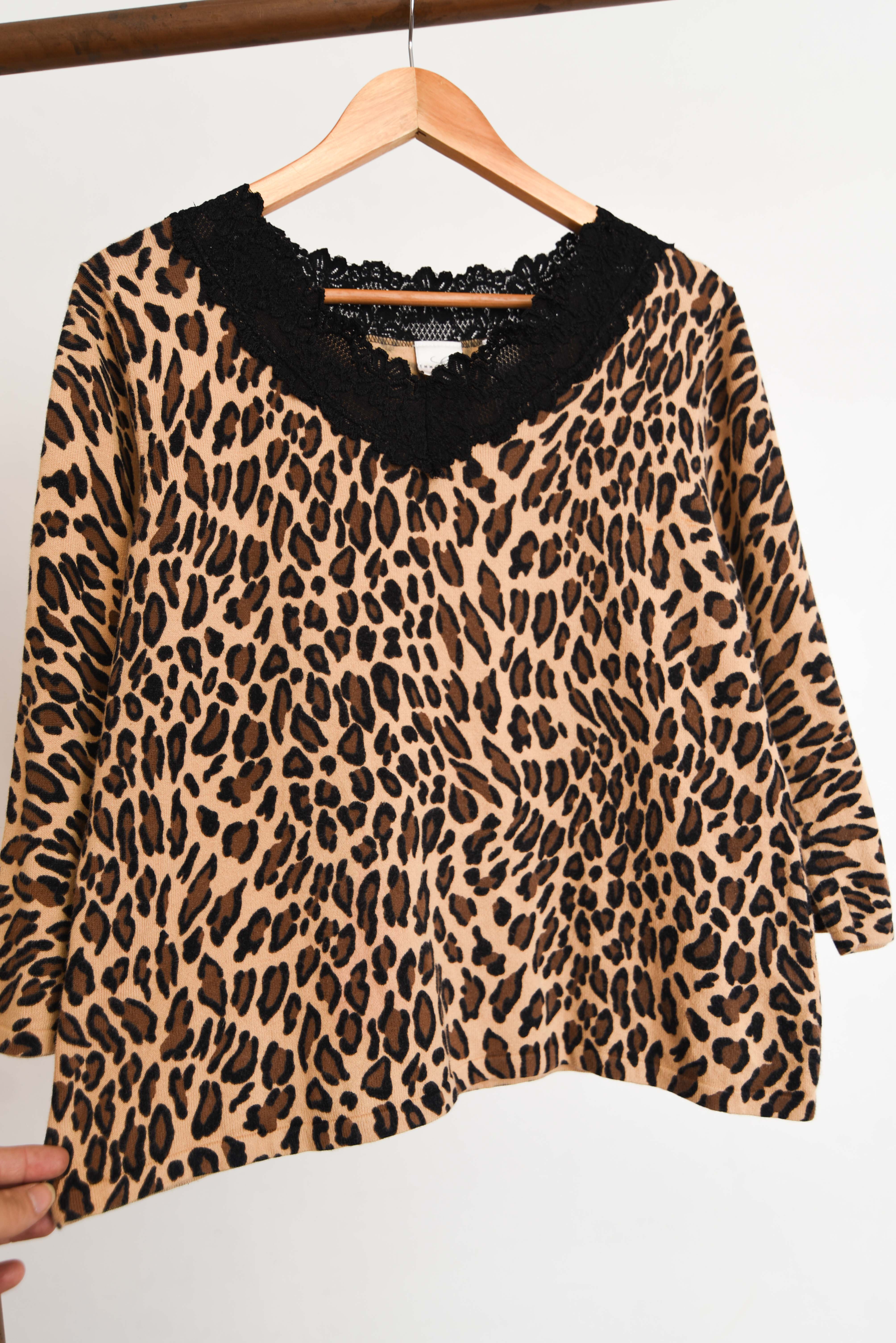 Top y2k animal print