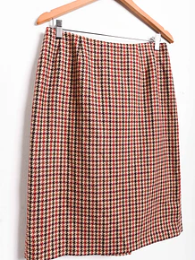 Falda pata de gallo camel