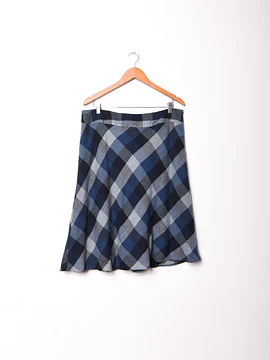 Falda blue vintage cuadros