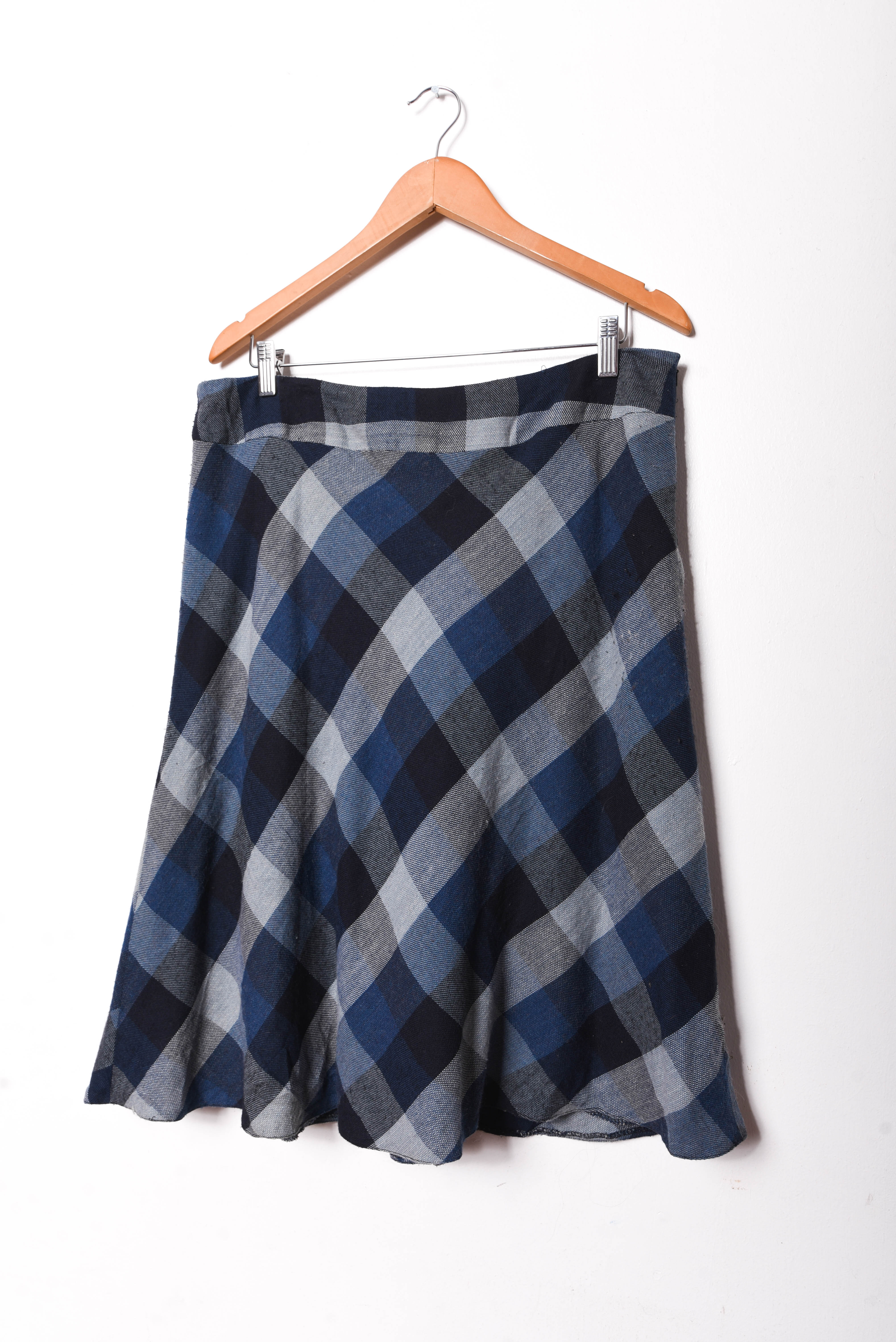 Falda blue vintage cuadros