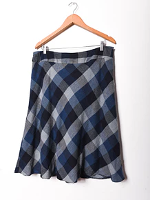 Falda blue vintage cuadros