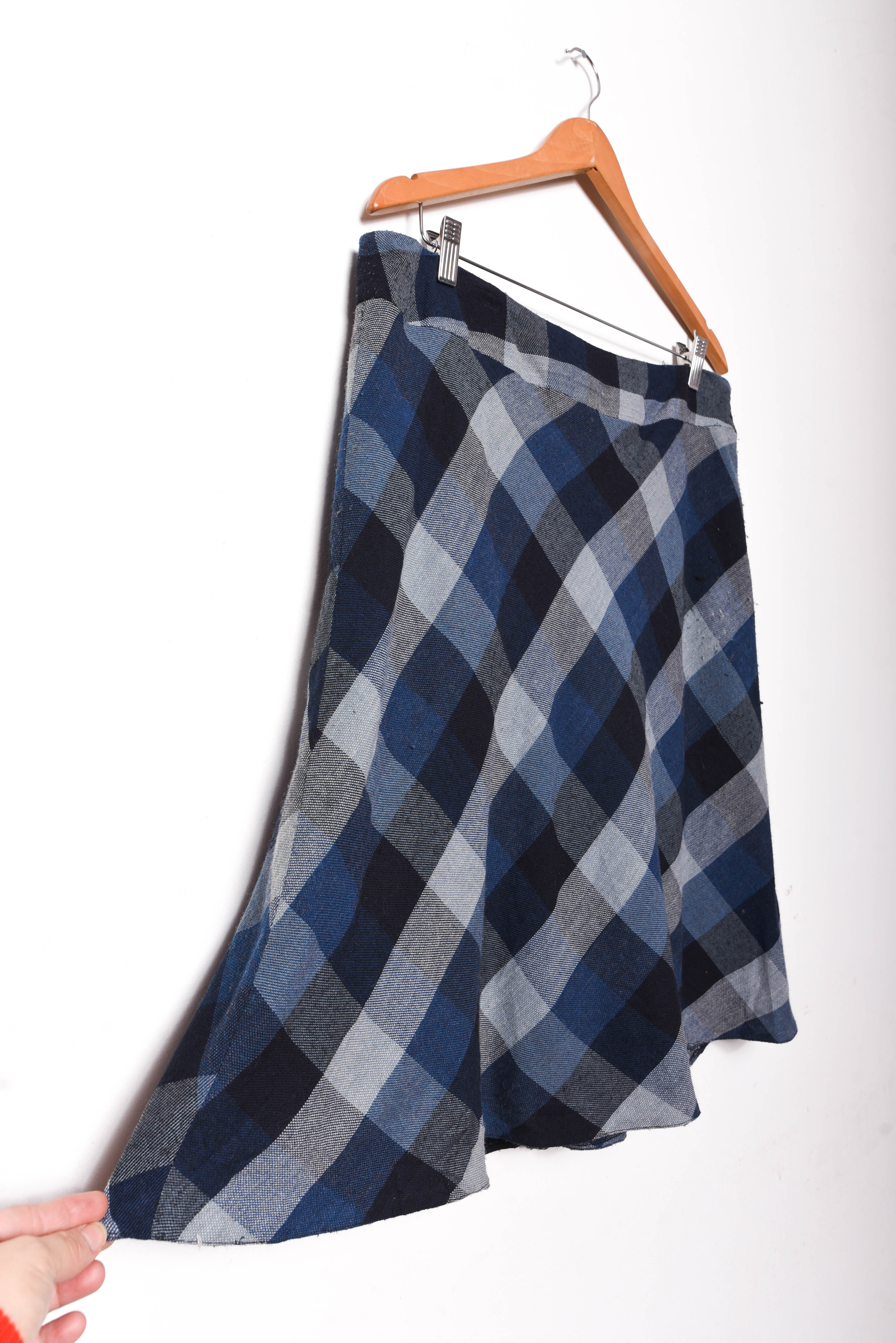 Falda blue vintage cuadros