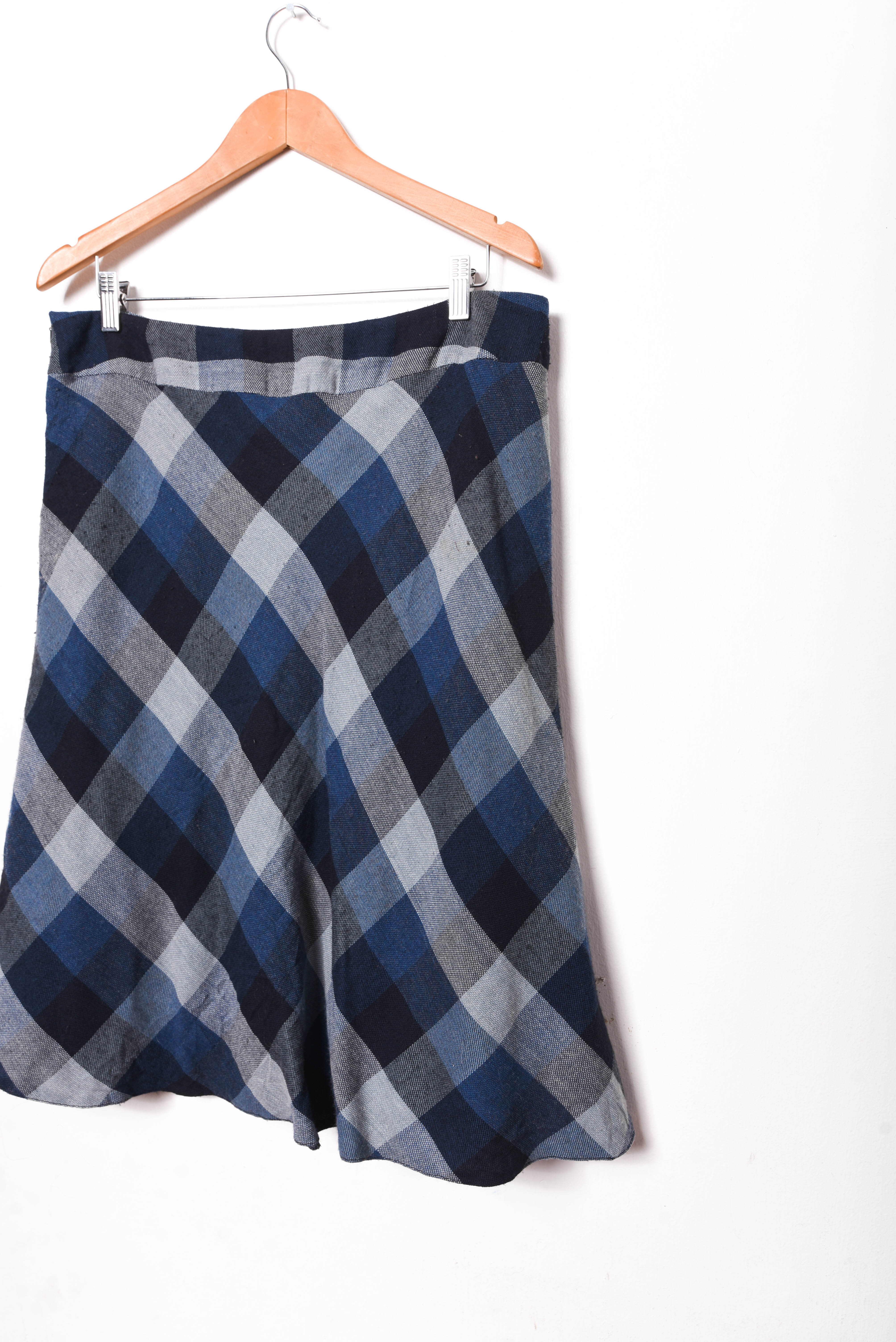 Falda blue vintage cuadros