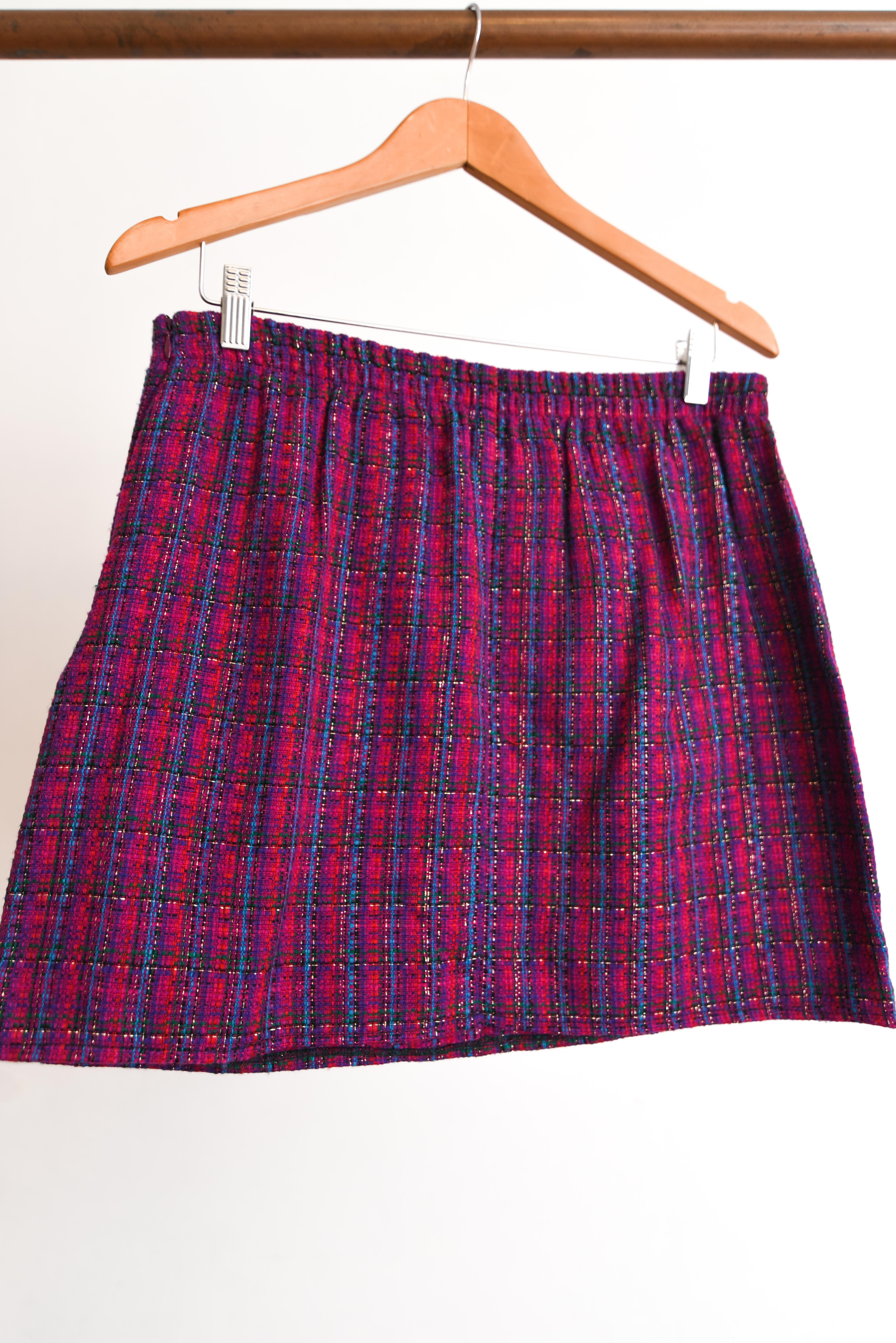 Mini falda vintage rosa shiny
