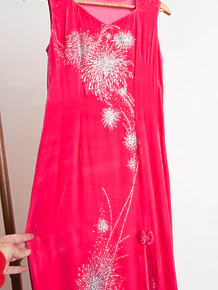 Vestido fucsia vintage 60s