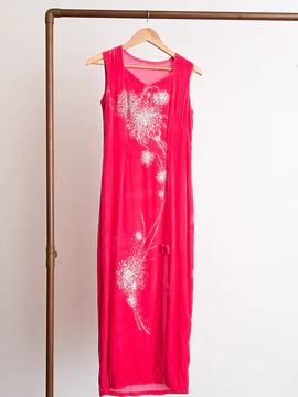 Vestido fucsia vintage 60s