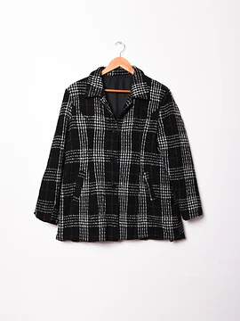 Chaqueta negra tartán 