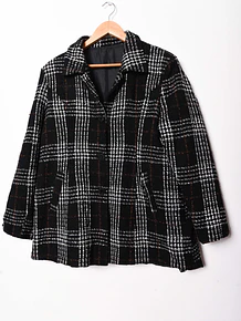 Chaqueta negra tartán 