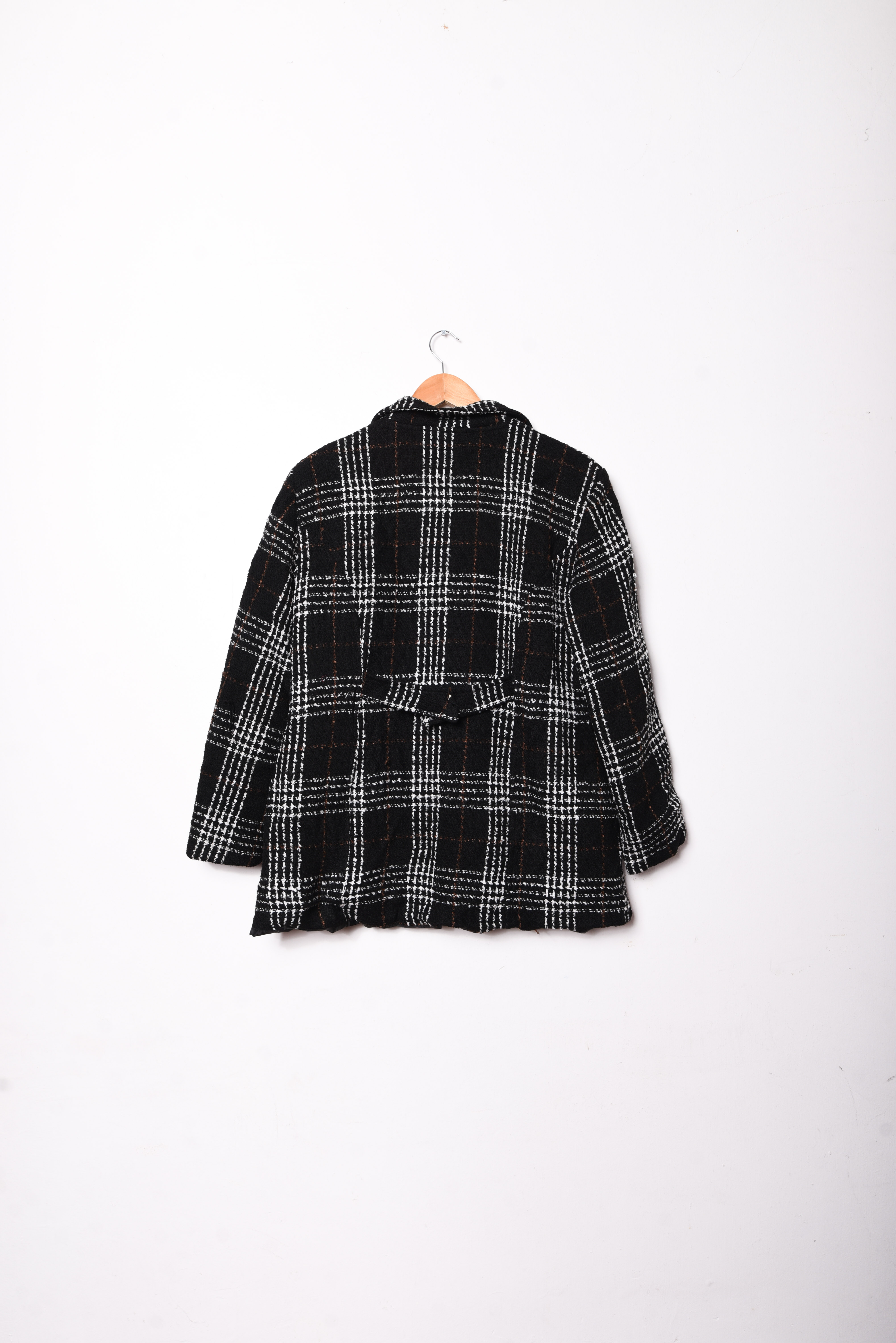 Chaqueta negra tartán 