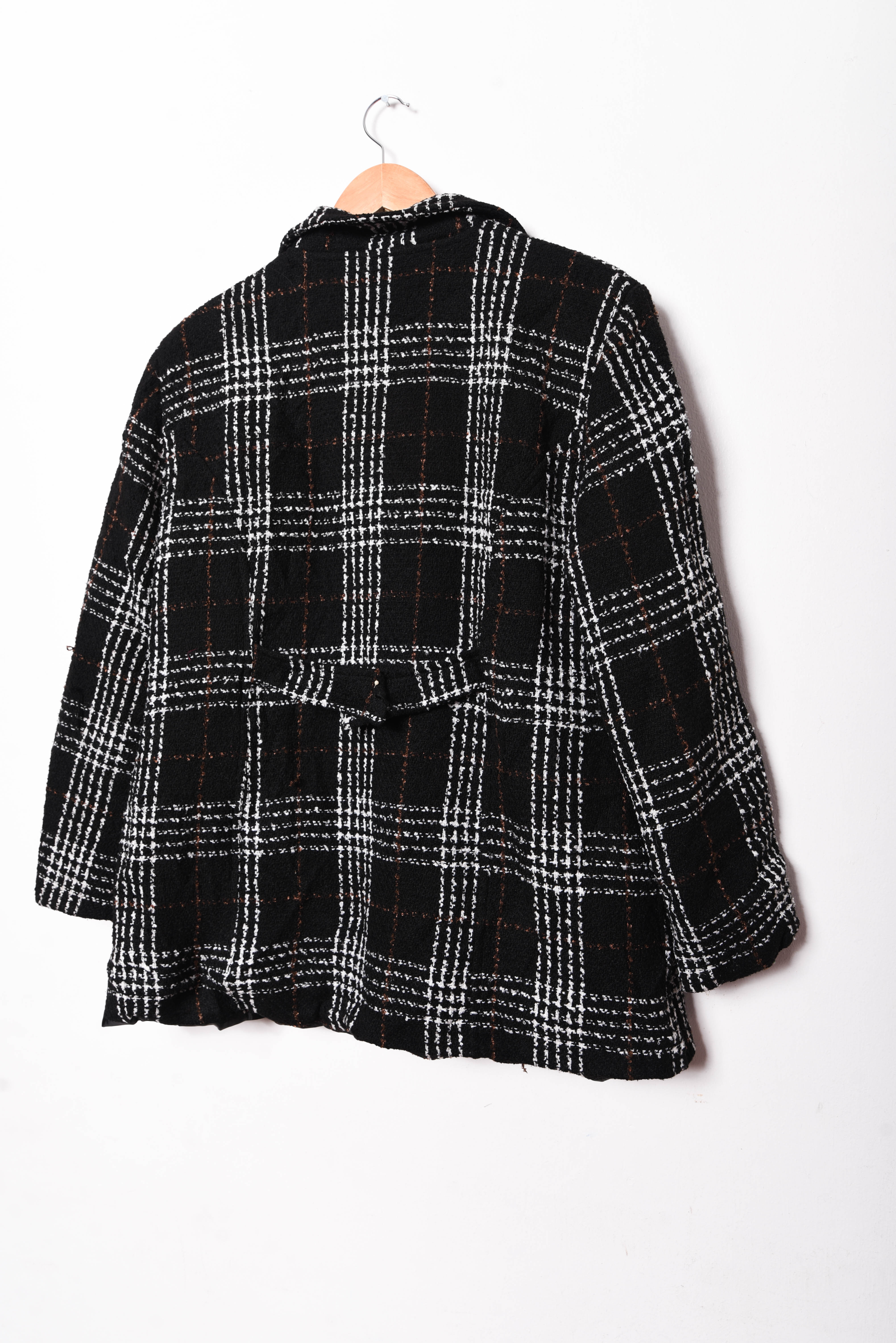 Chaqueta negra tartán 