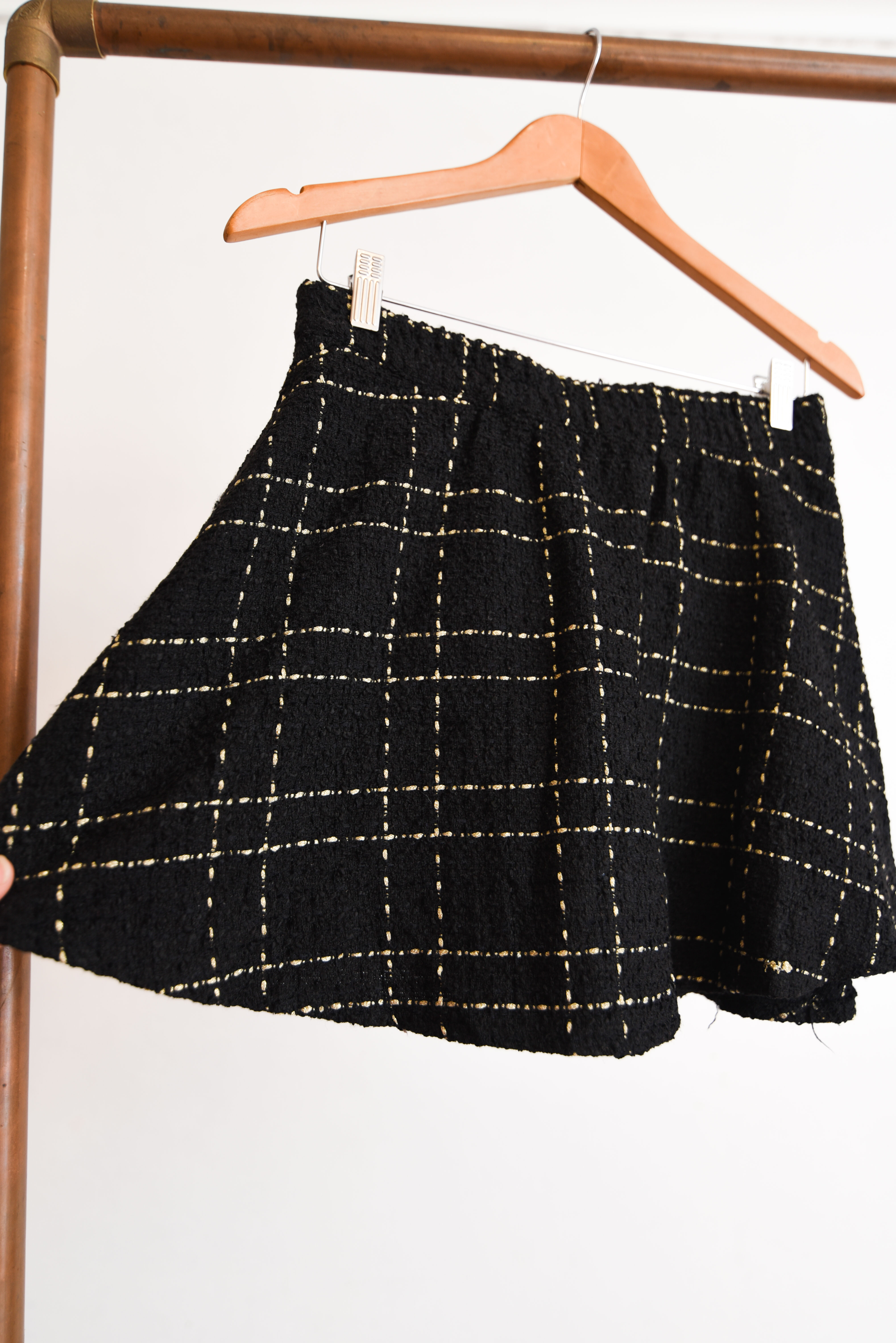 Mini falda tweed grilla
