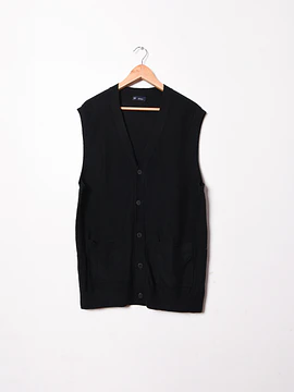 Sweater vest negro tejido